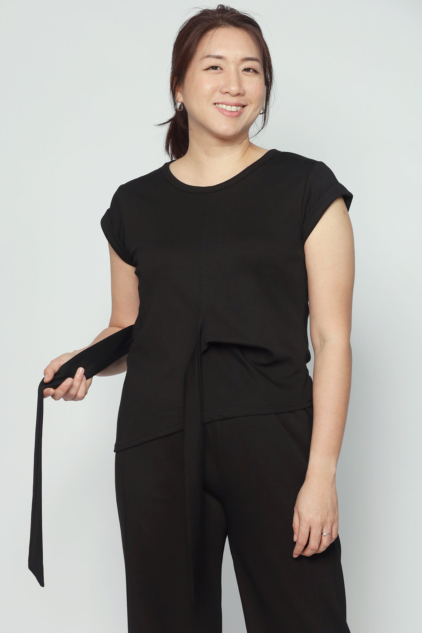 Darla 2 in 1 Top and Pants Set in Black