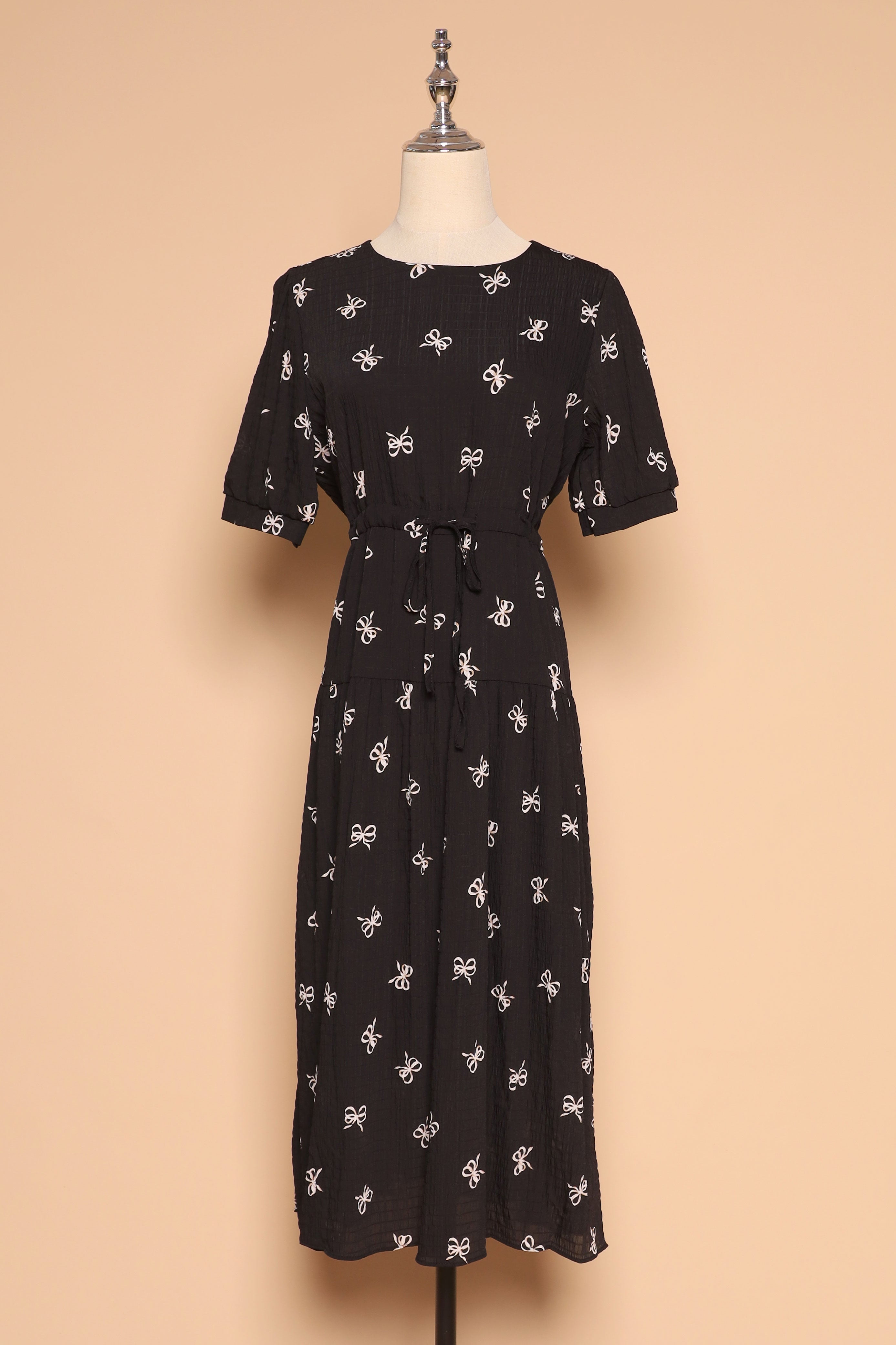 PO - Delia Ribbon Dress in Black