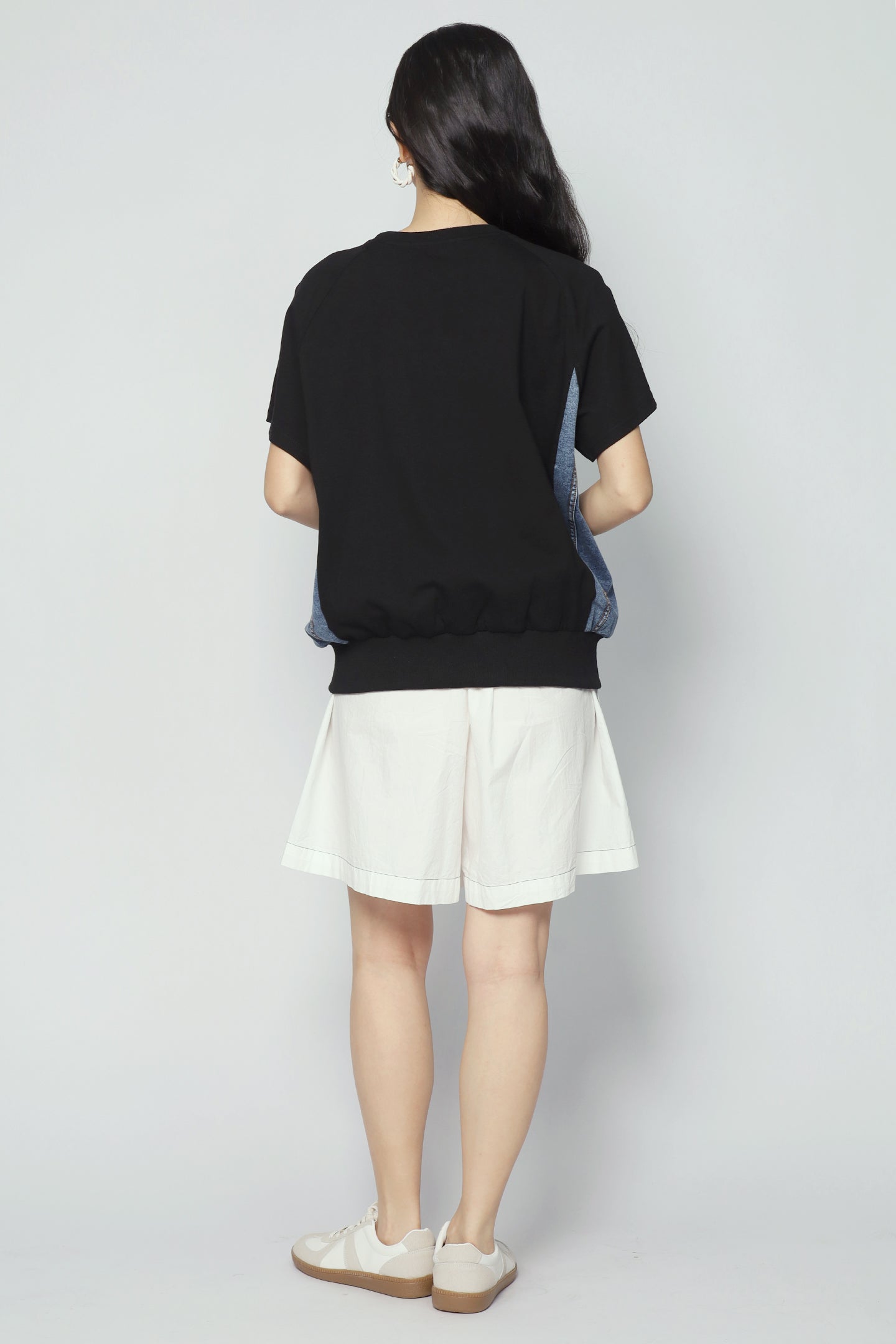 Delina Top in Black Denim