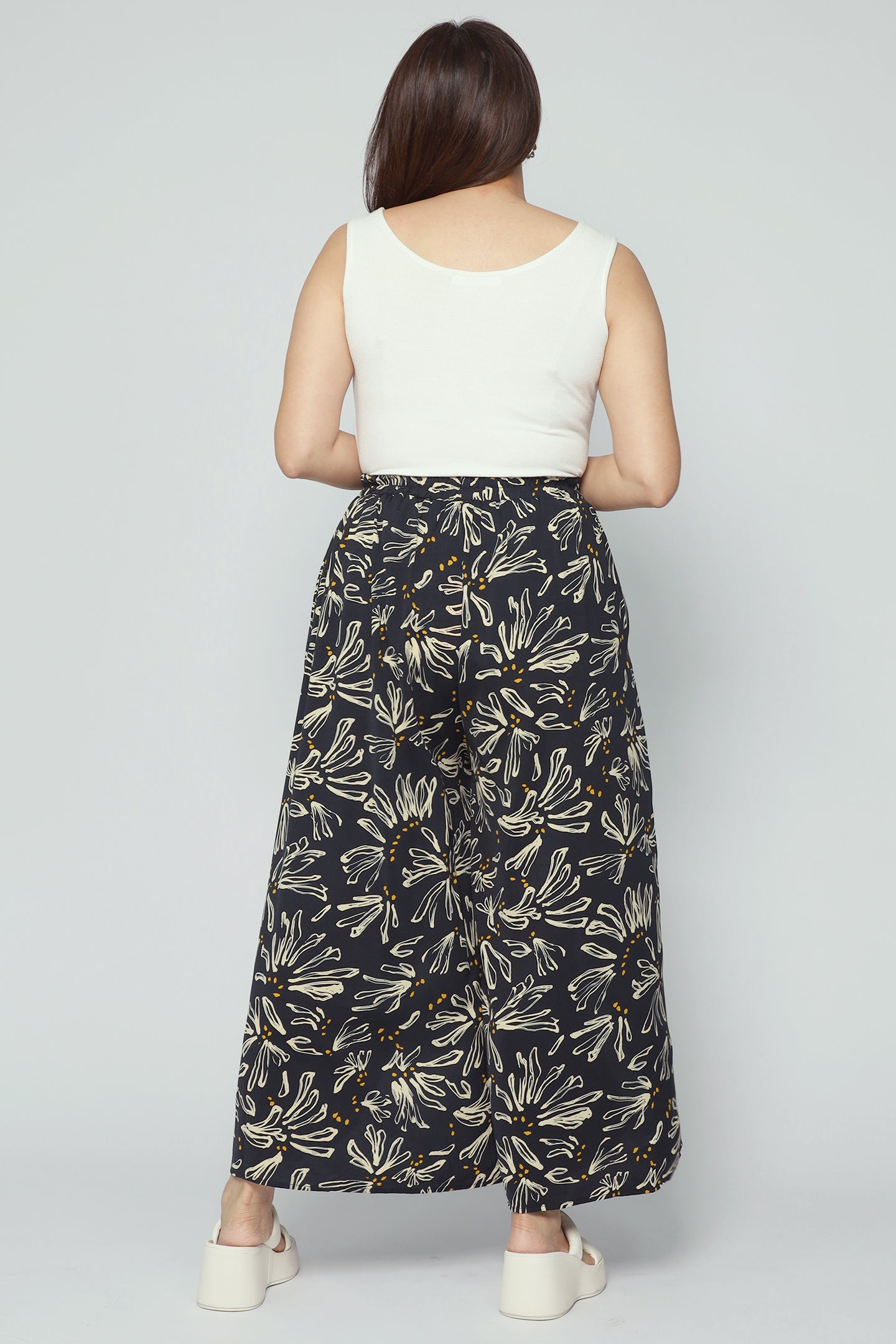 Destiny Flare Pants in Yellow Botanica