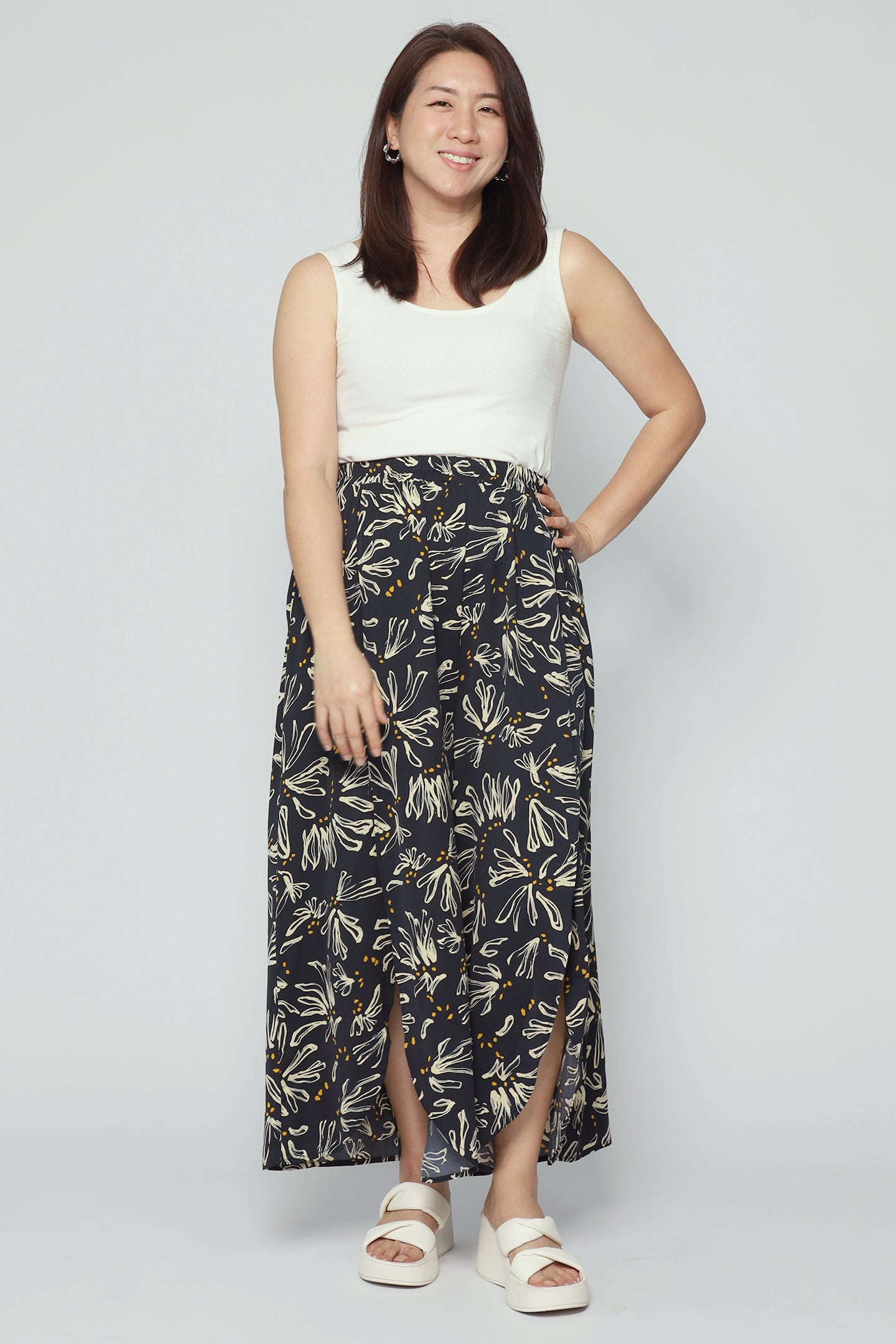 Destiny Flare Pants in Yellow Botanica