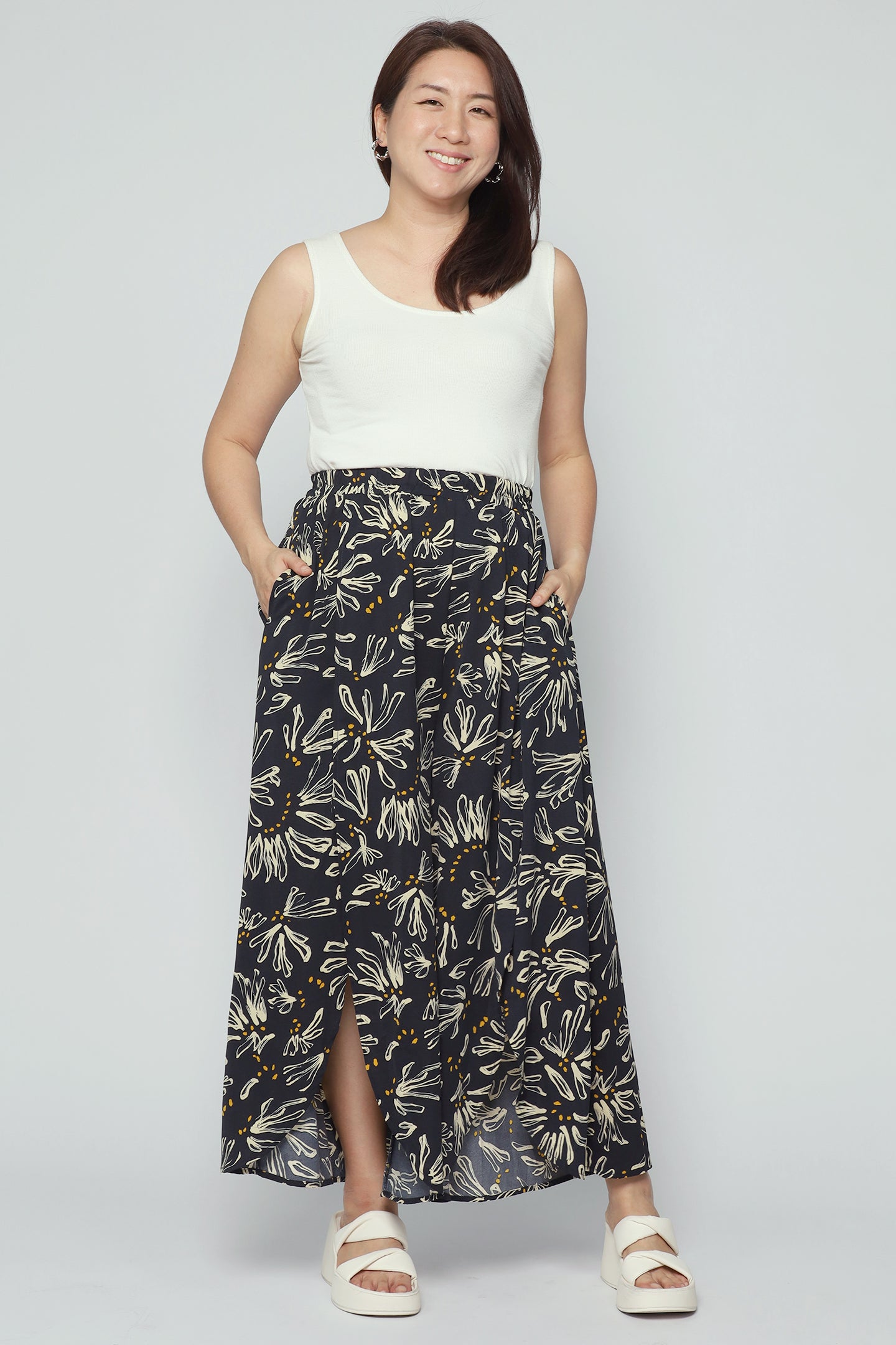 Destiny Flare Pants in Yellow Botanica