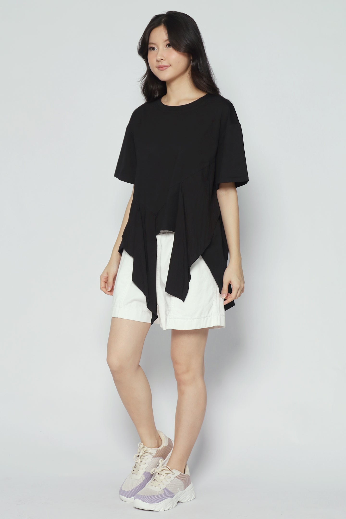 Dominic Fishtail Top in Black