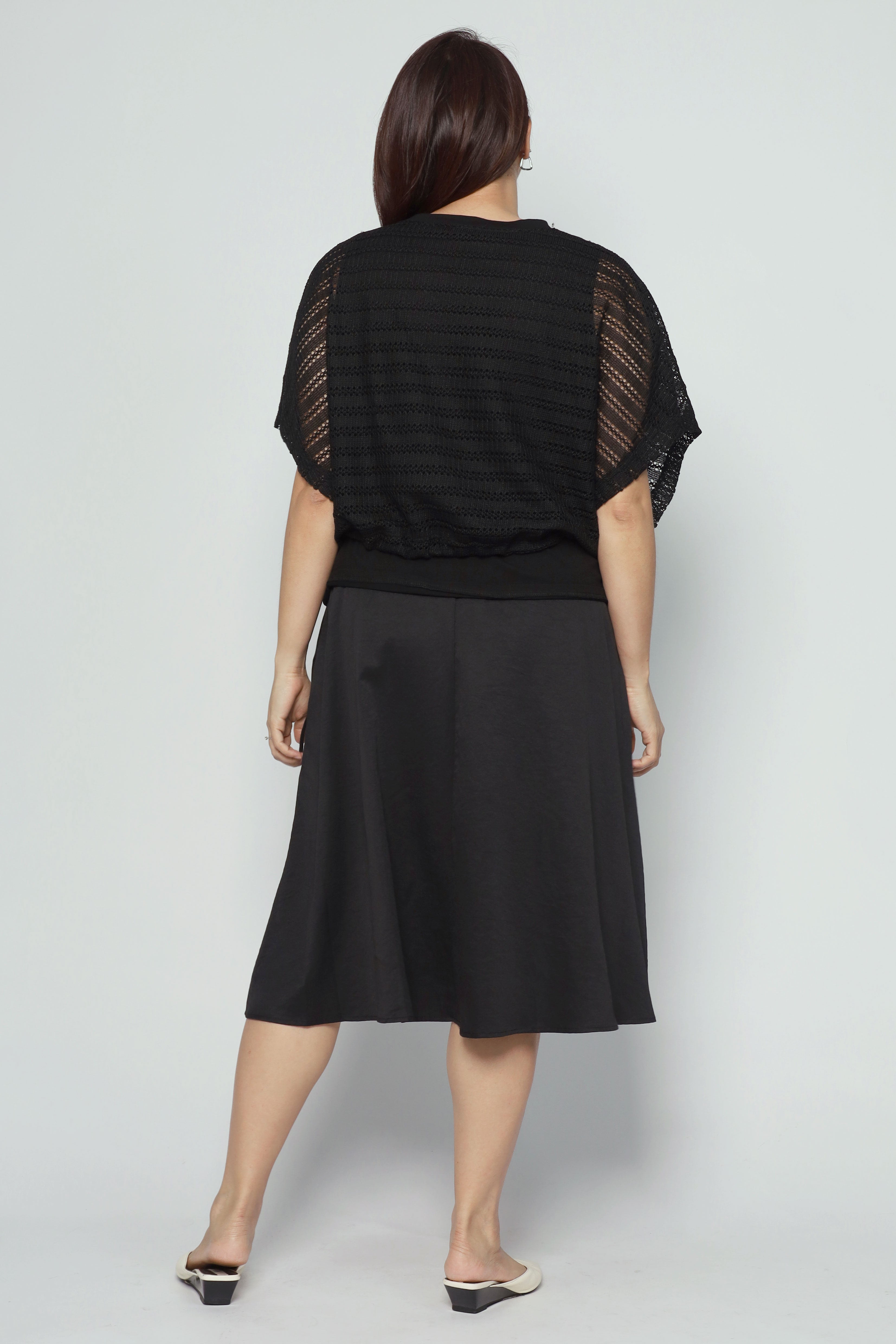 Donna Netted Dress in Black