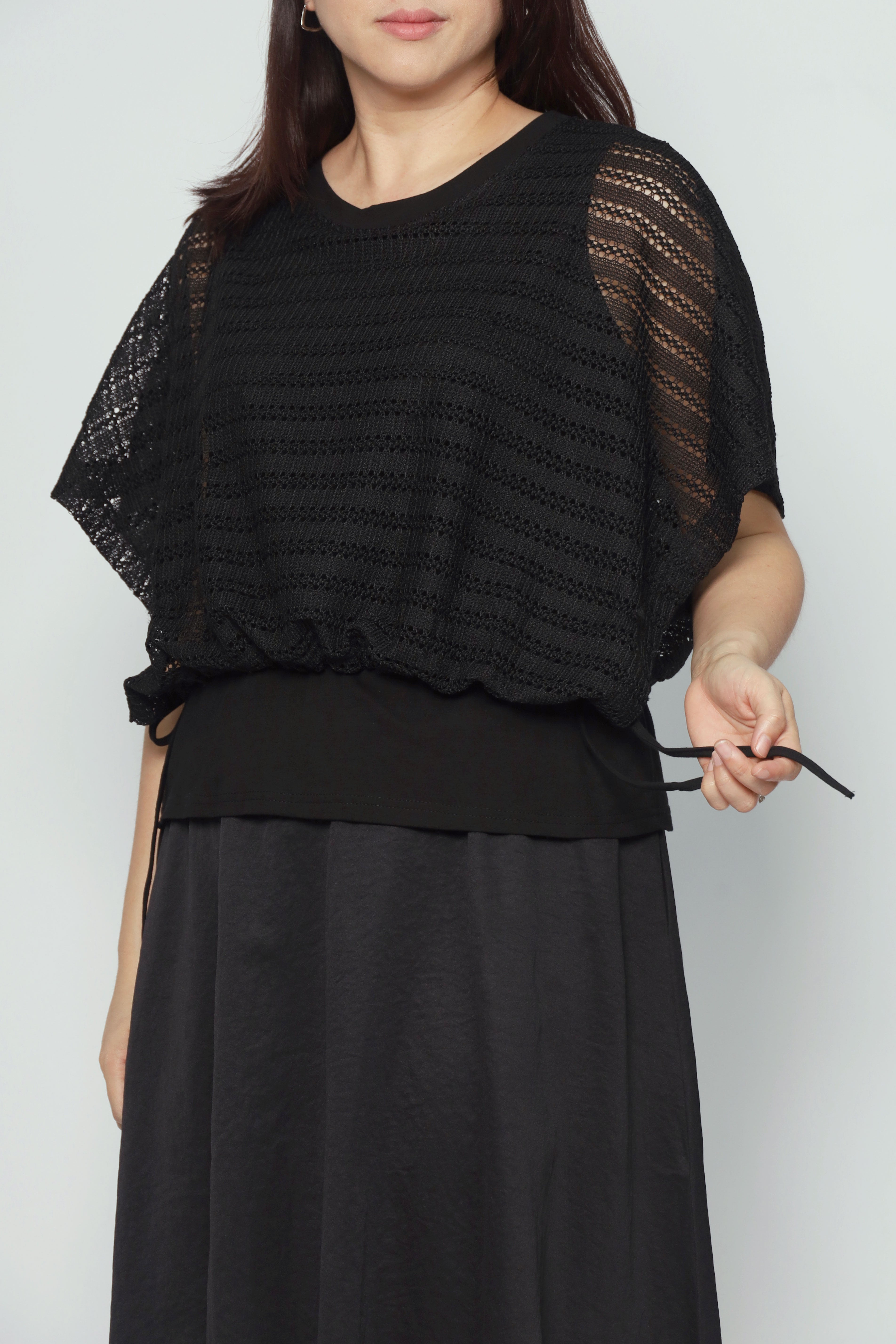 Donna Netted Dress in Black