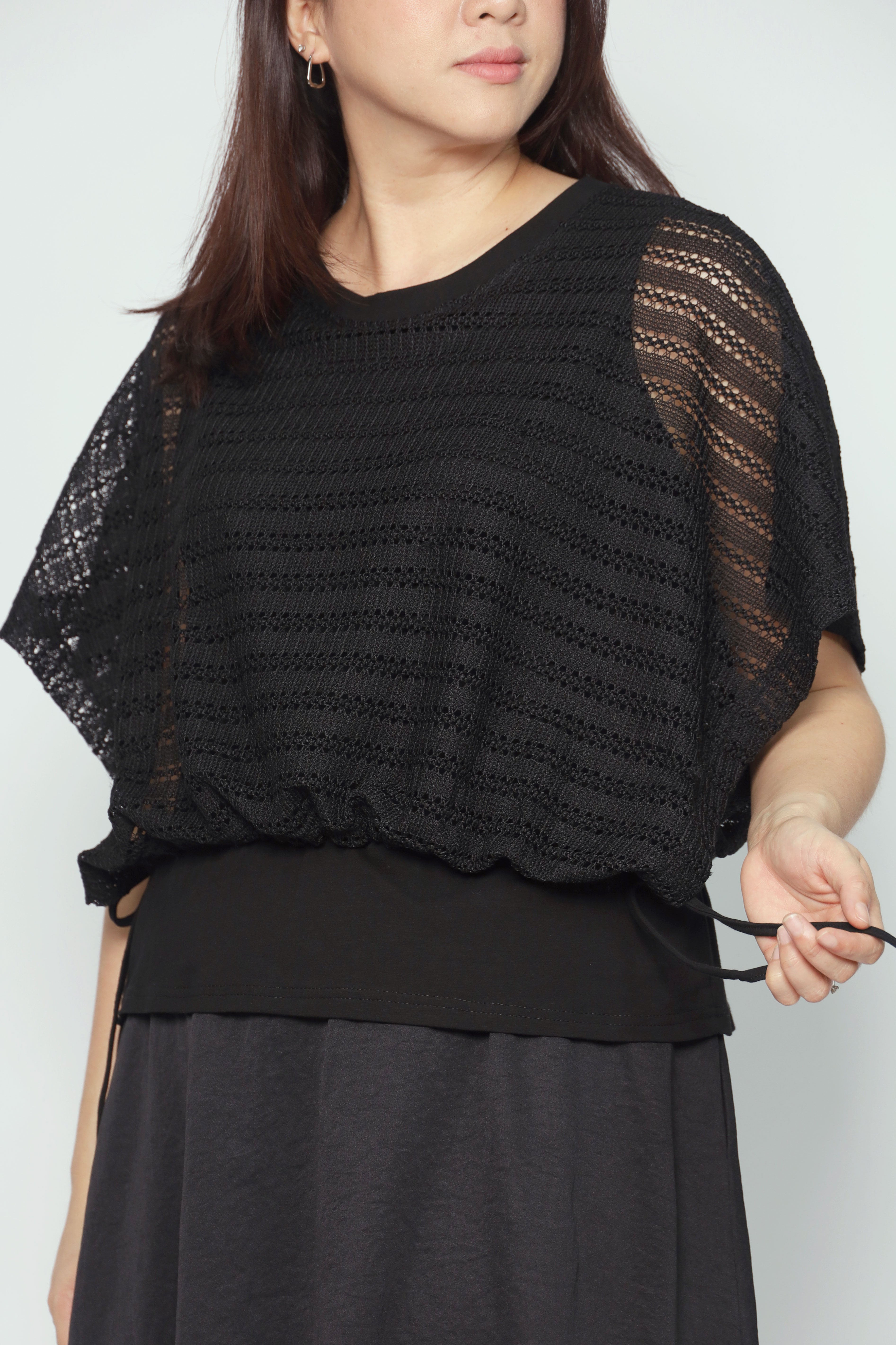 Donna Netted Dress in Black