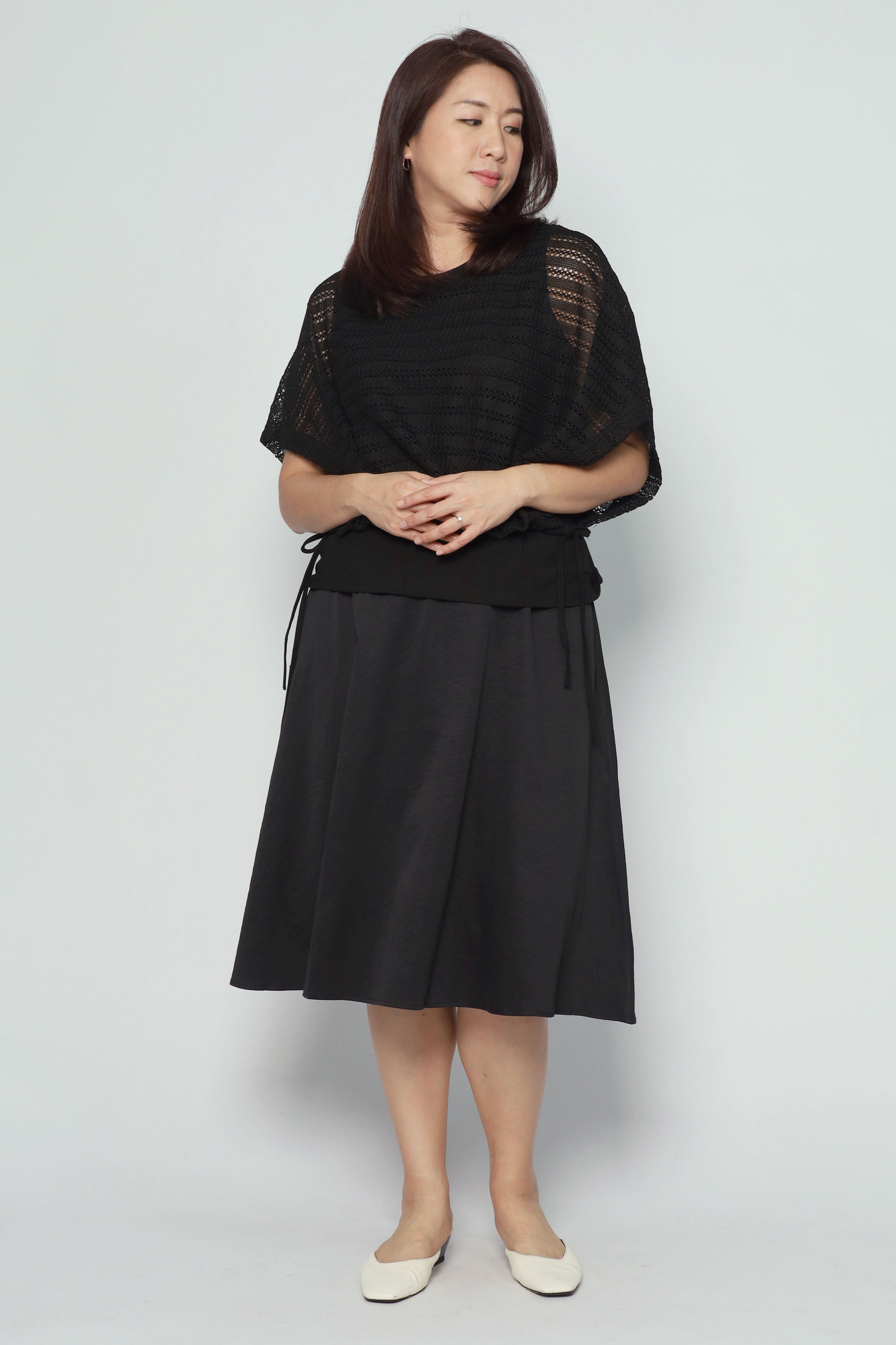 Donna Netted Dress in Black