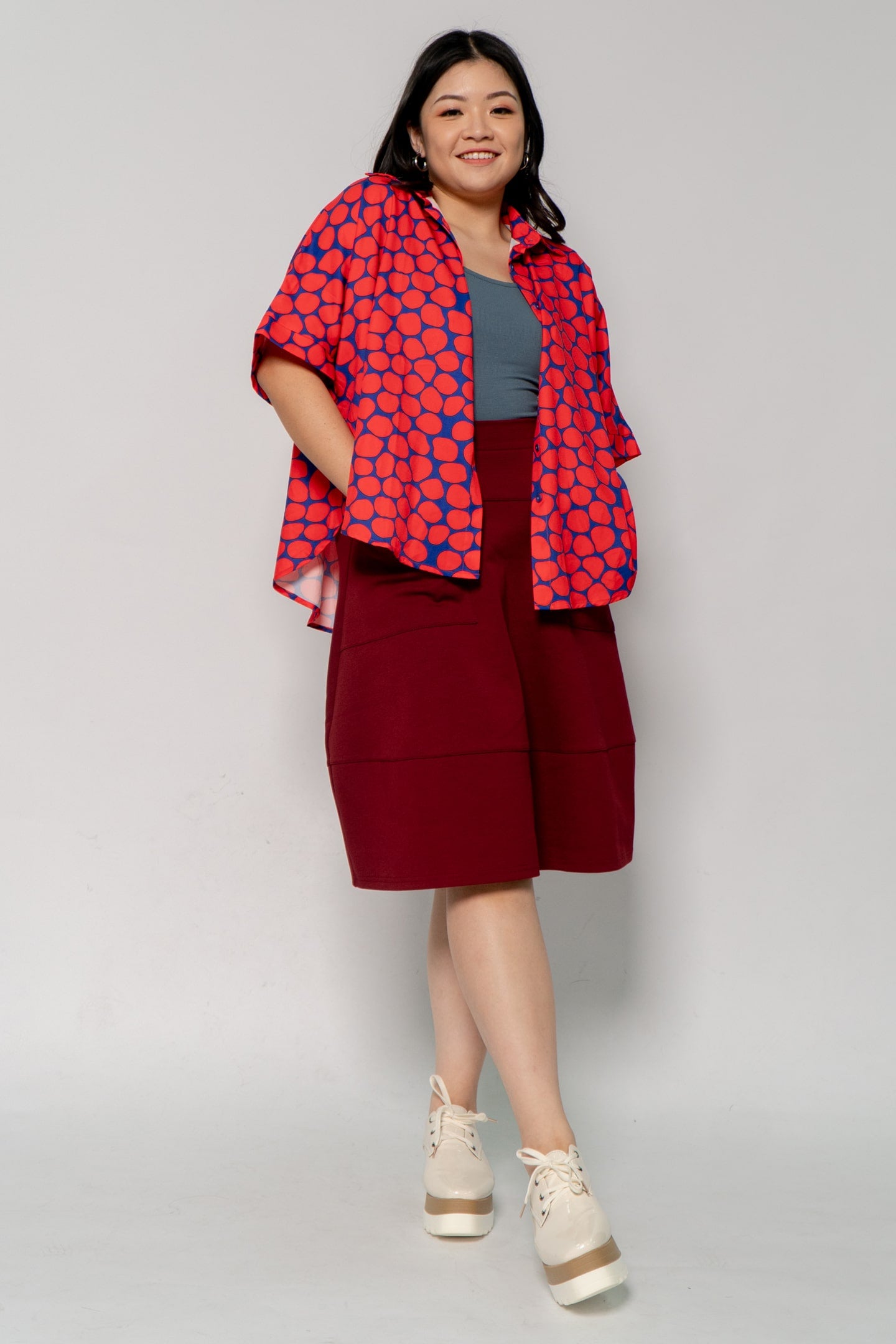 Hans Shirt in Red Dollop