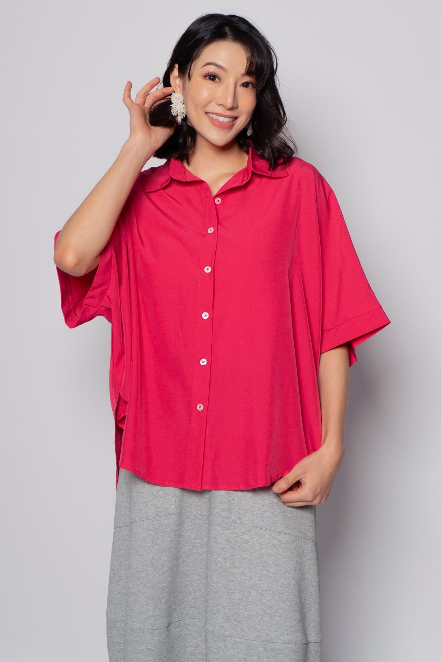 Hans Shirt in Ruby Pink