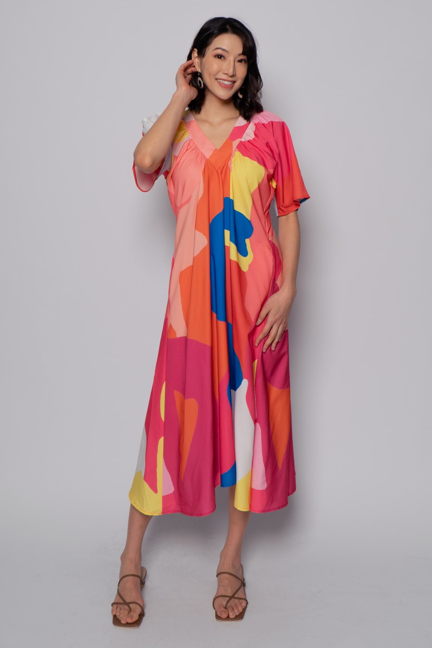 Whitney V Dress in Whirlwind Palette