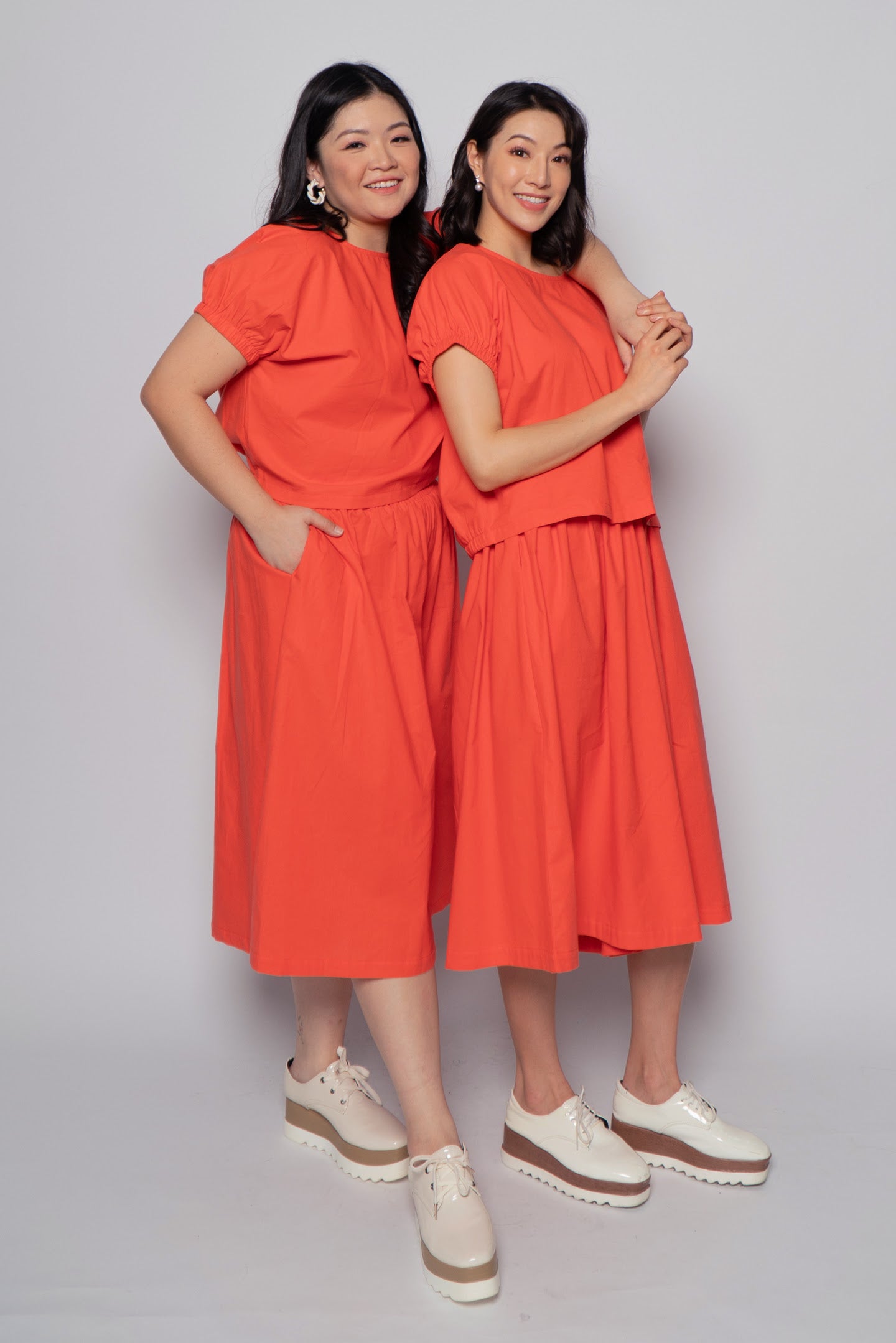 Akemi 2 in 1 Culottes Set in Orange