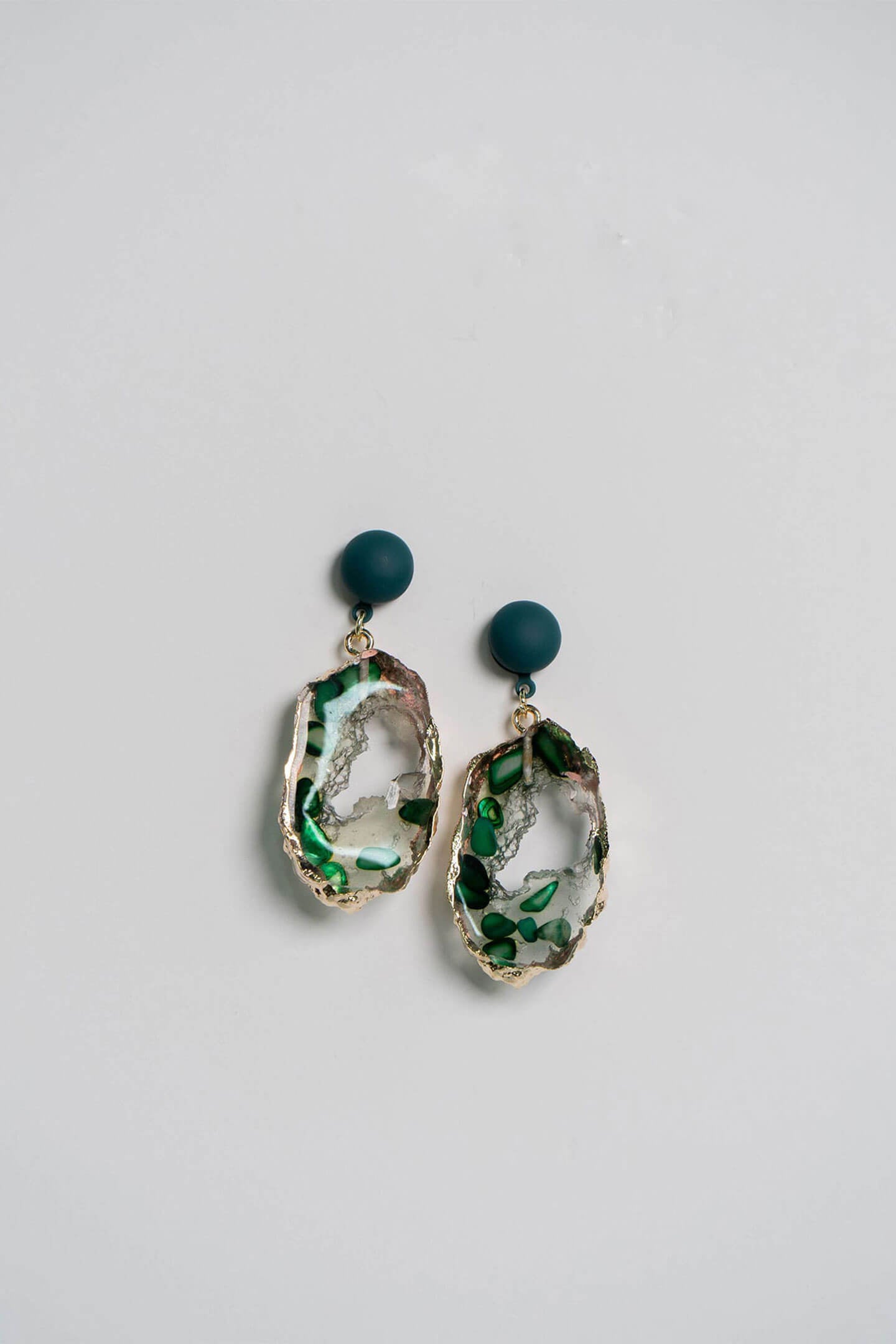 Multi Stone Emerald Earrings