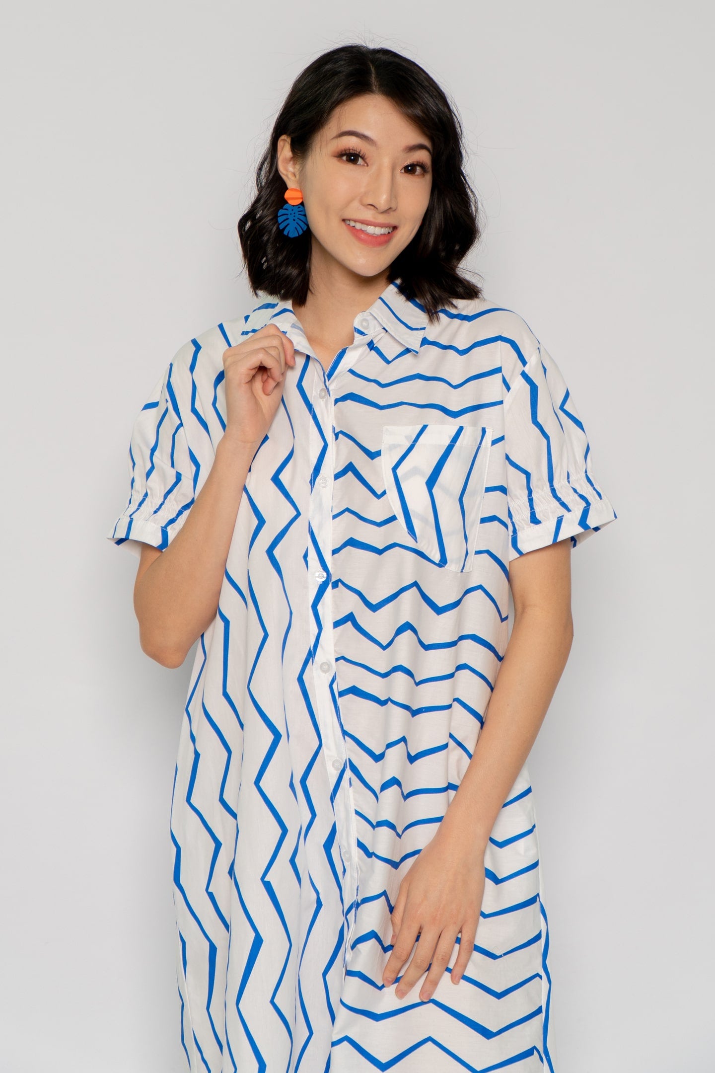 Viee Dress in Blue Stripes