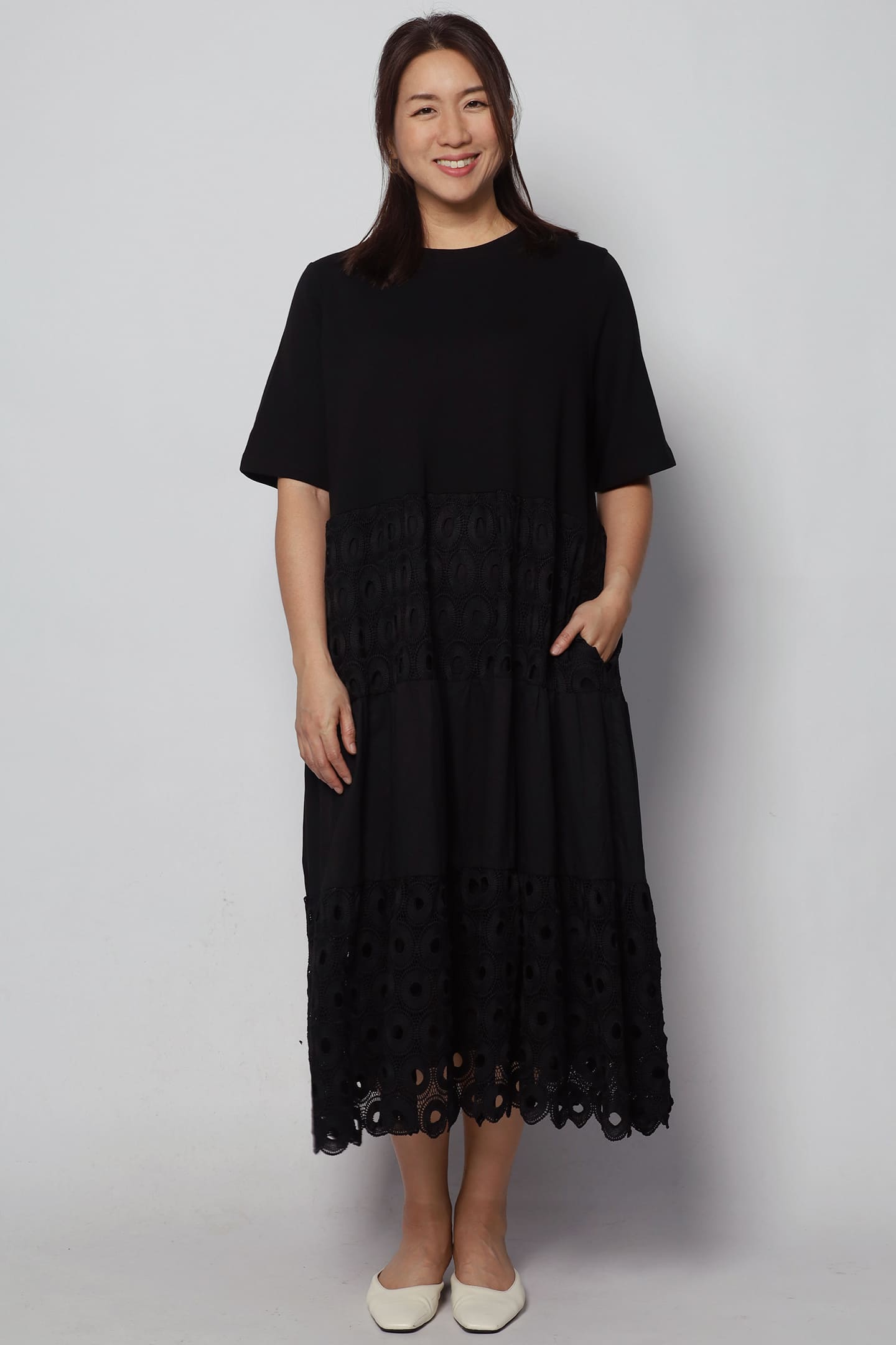 PO - Daya Eyelet Crochet Dress