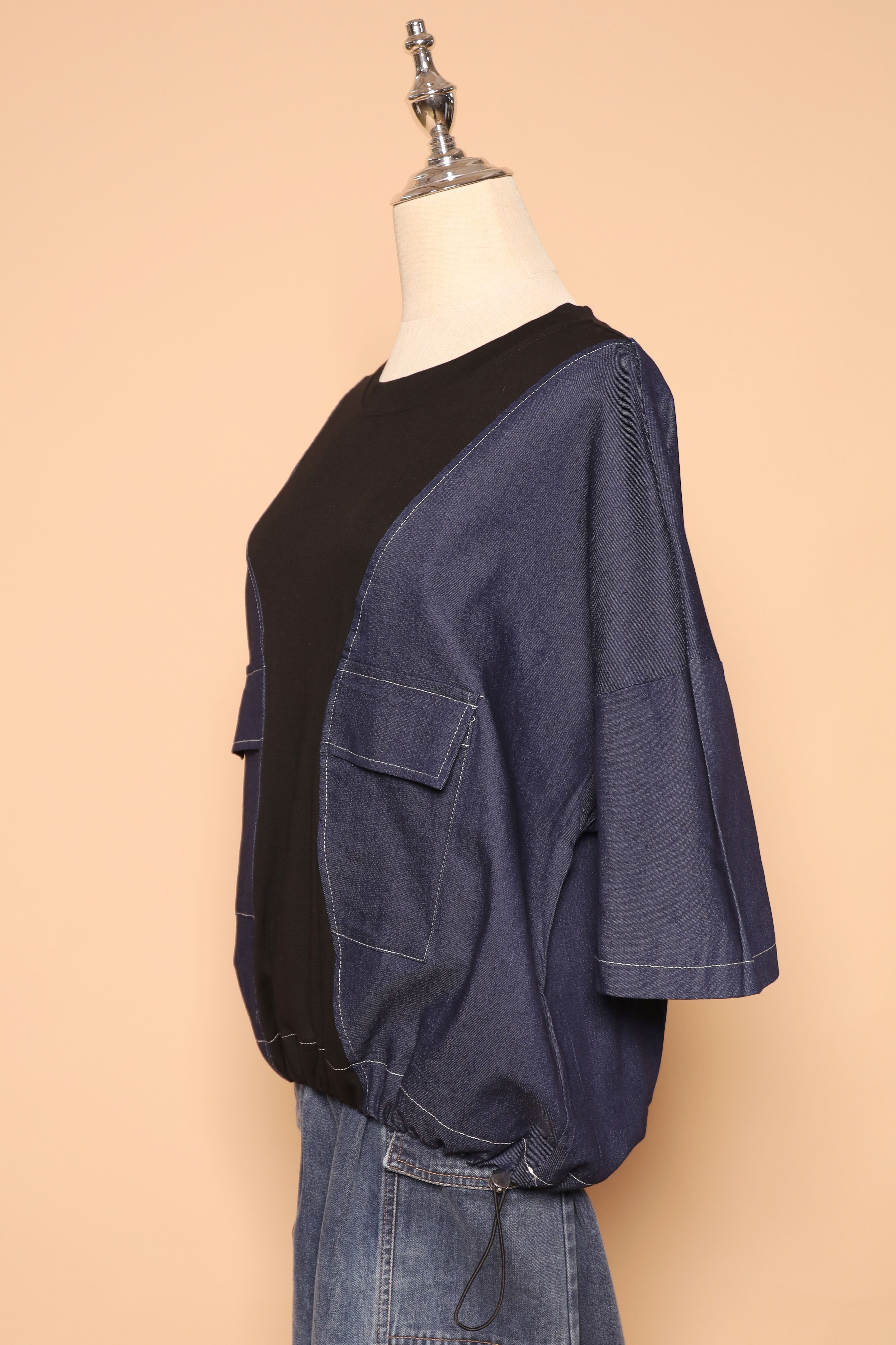 PO - Delilah Top in Denim Black