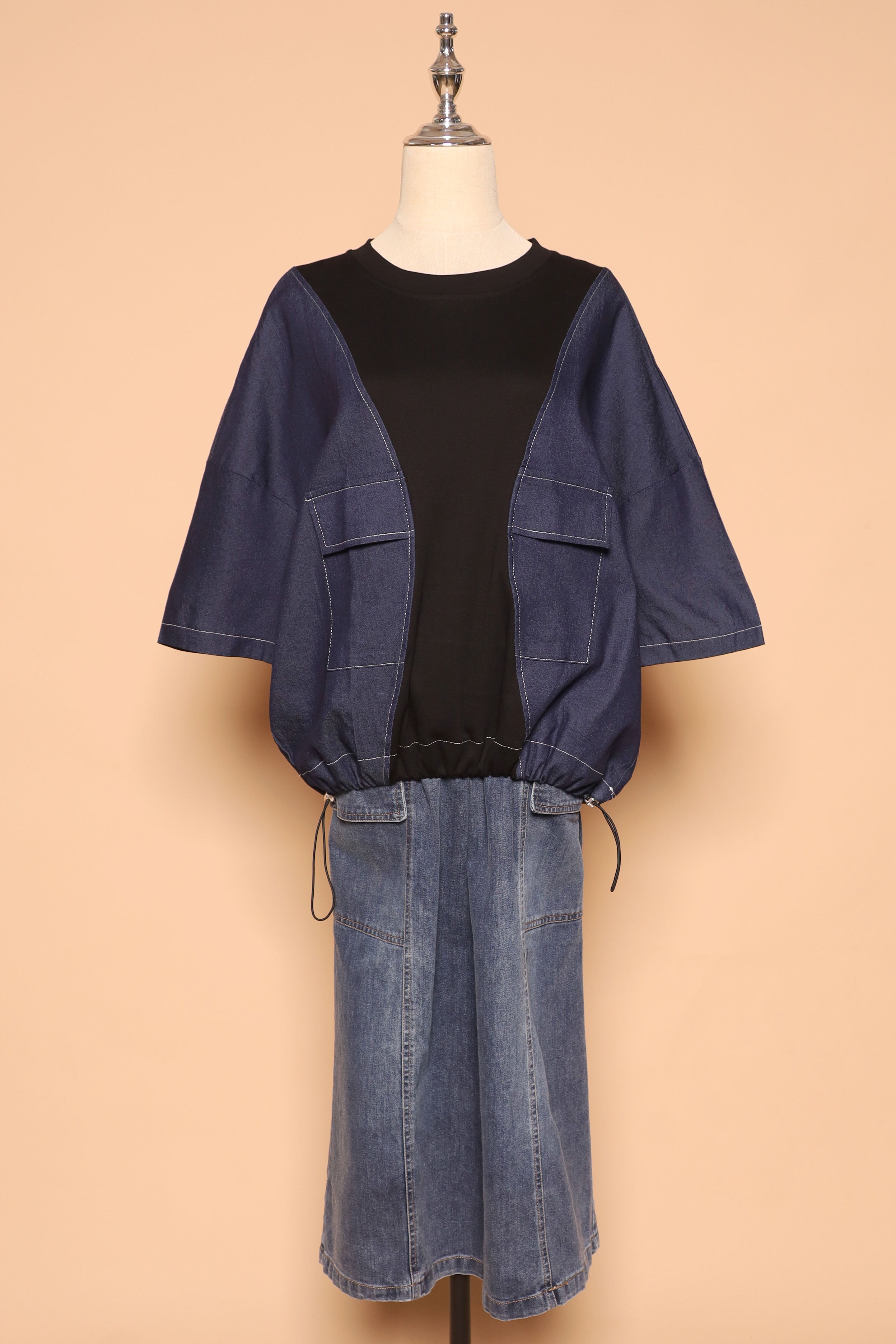 PO - Delilah Top in Denim Black