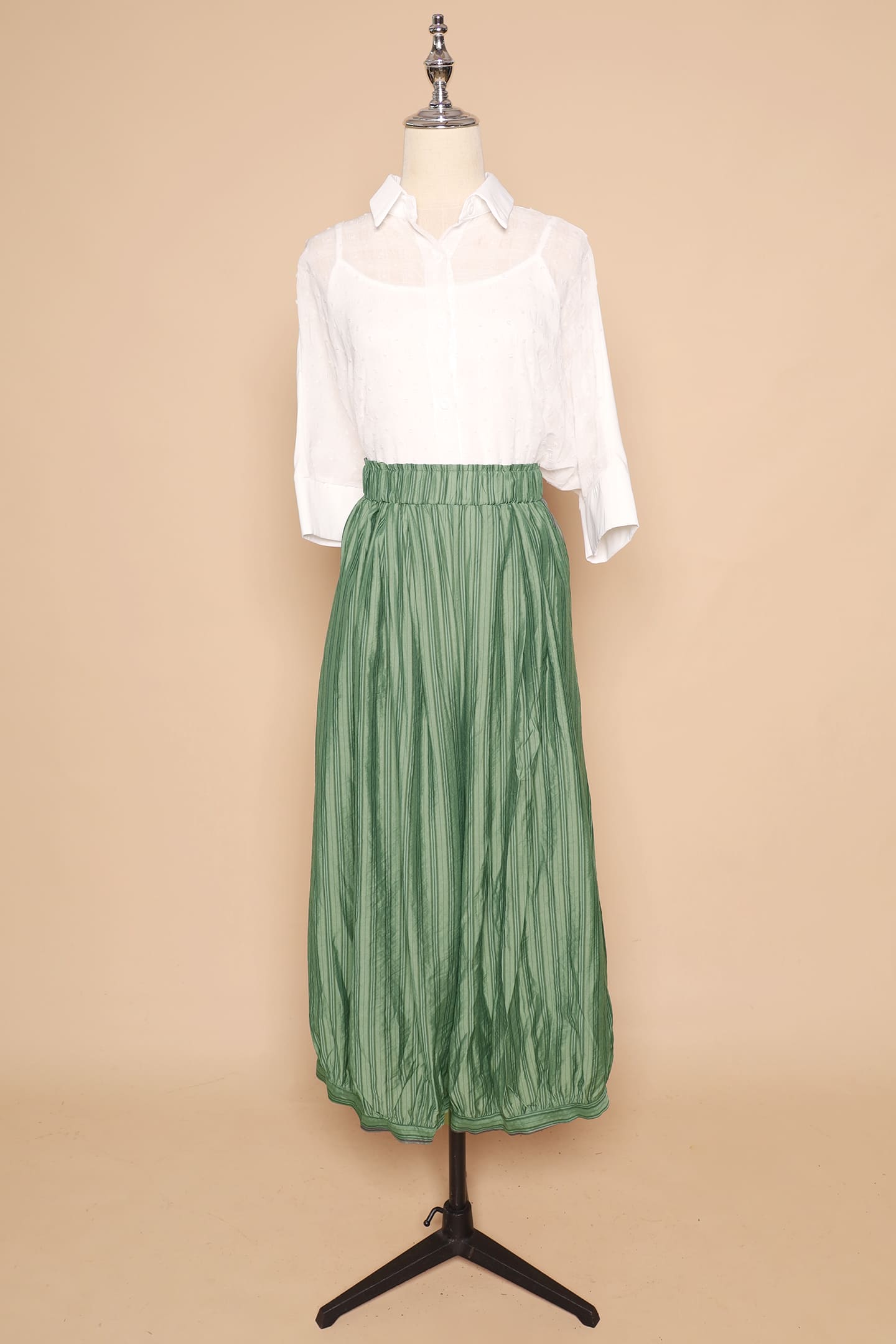 PO - Dippy Culottes in Green Stripes