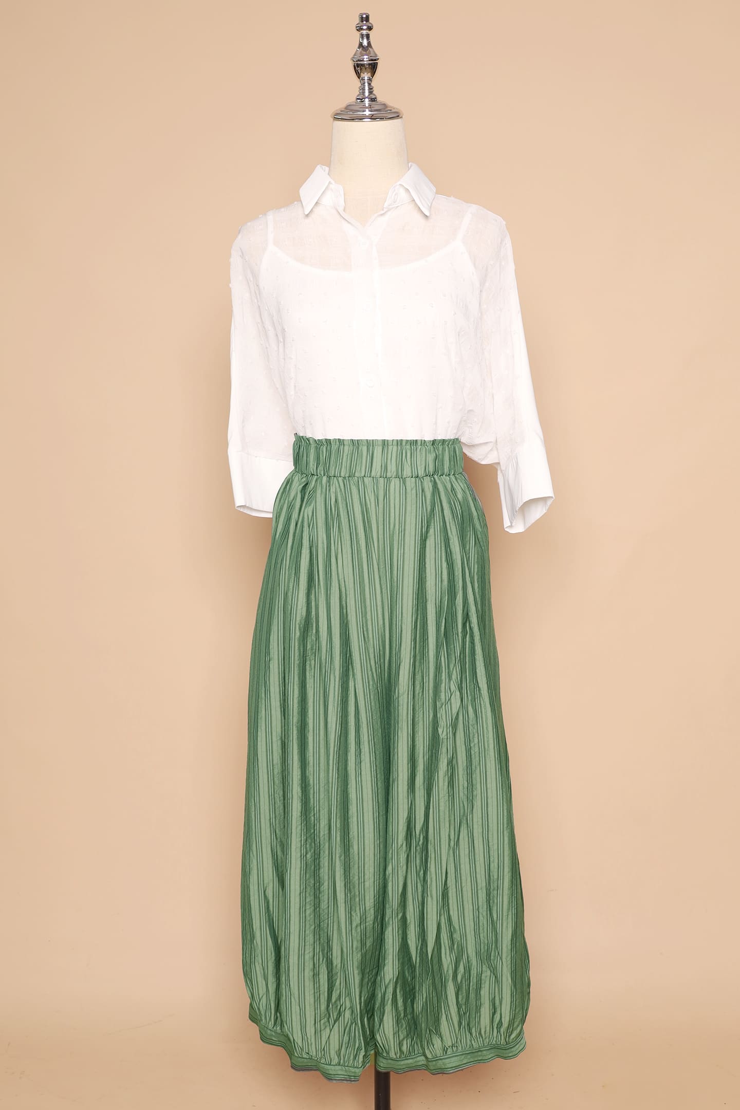 PO - Dippy Culottes in Green Stripes