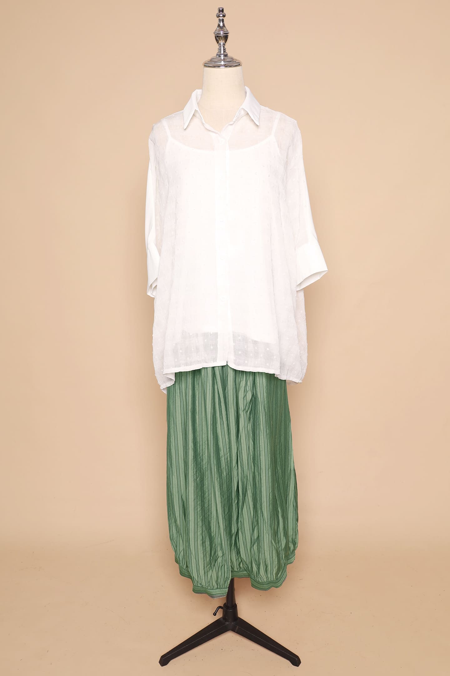 PO - Dippy Culottes in Green Stripes