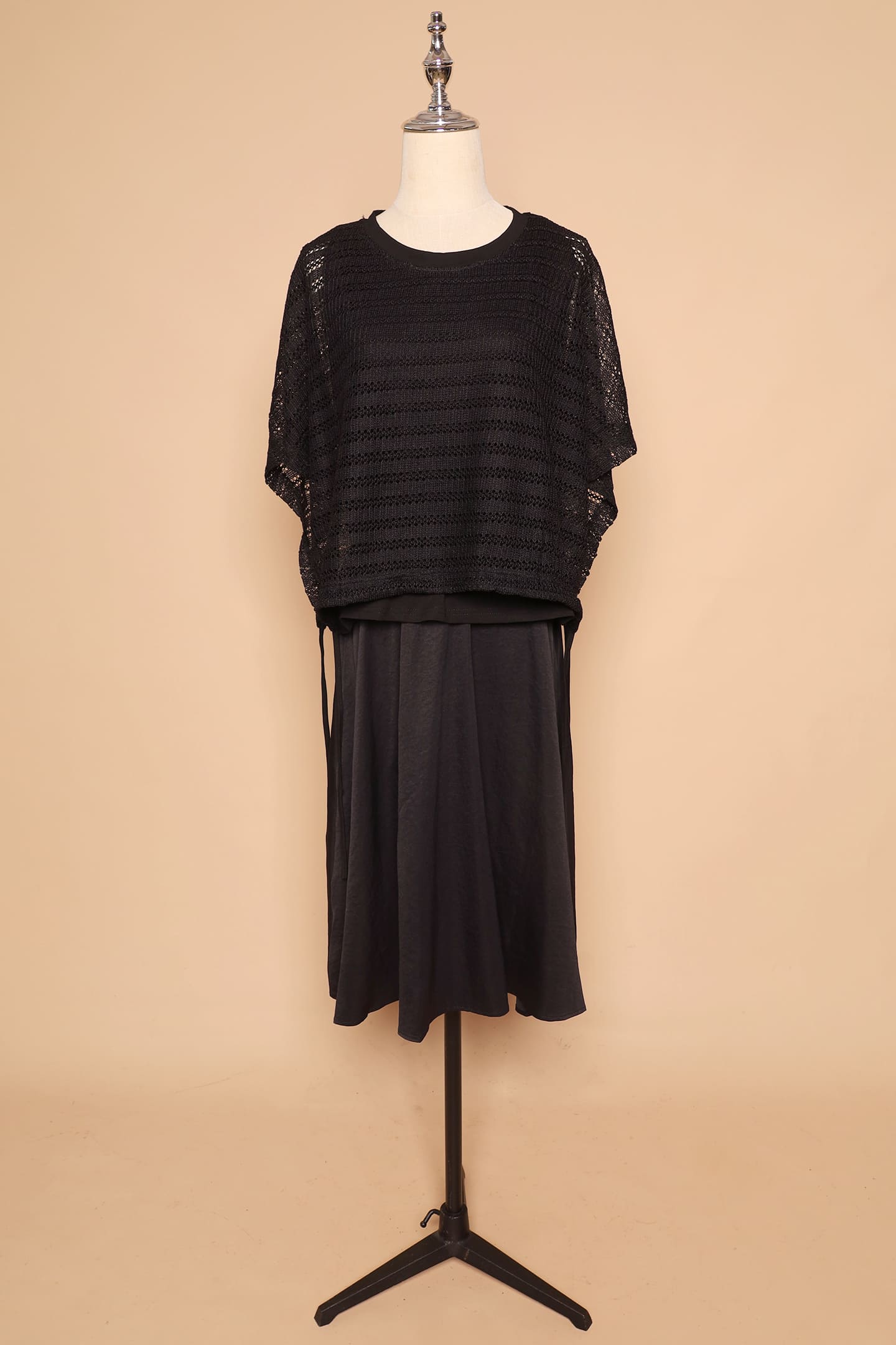 PO - Donna Netted Dress in Black