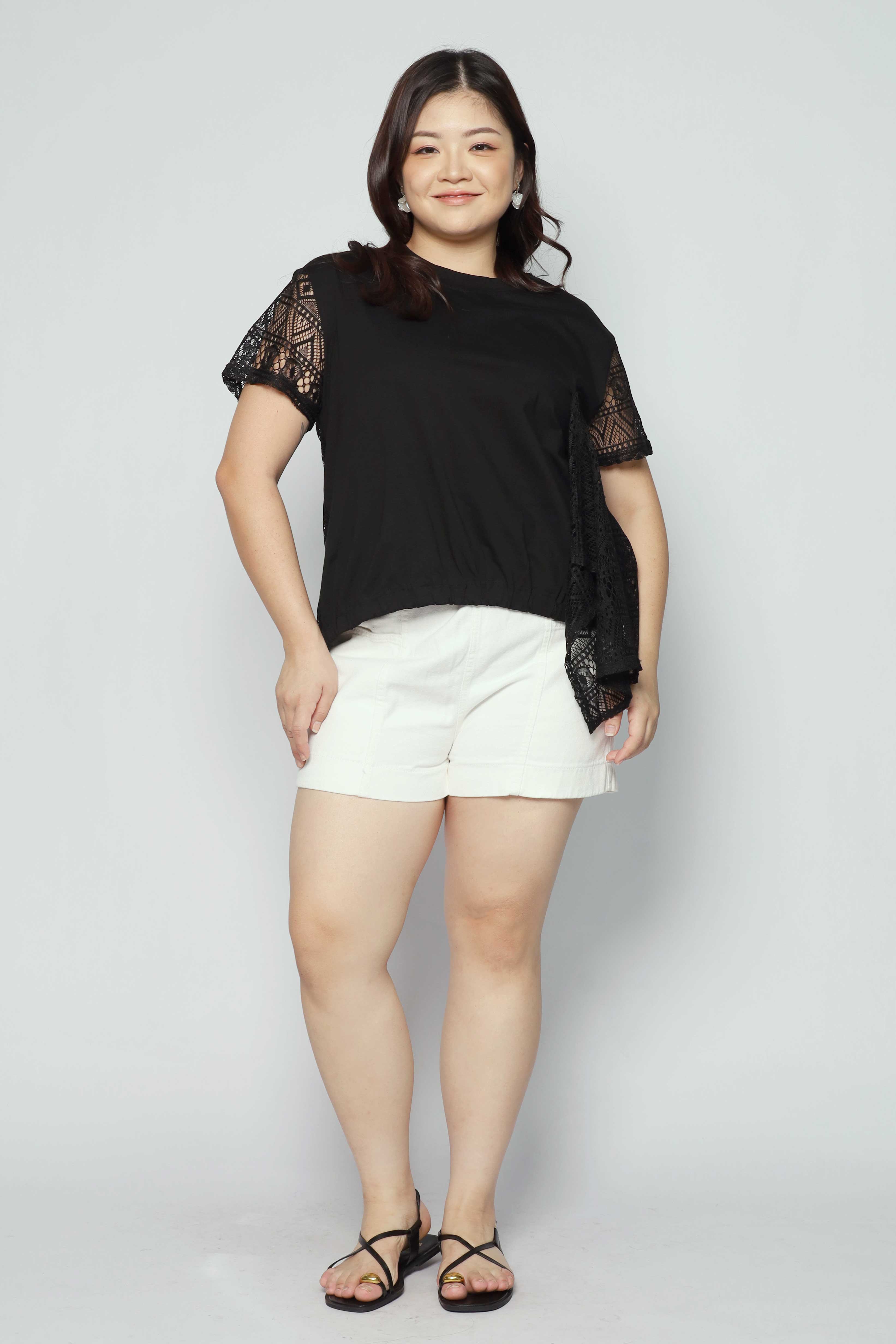 Dorie Lace Top in Black