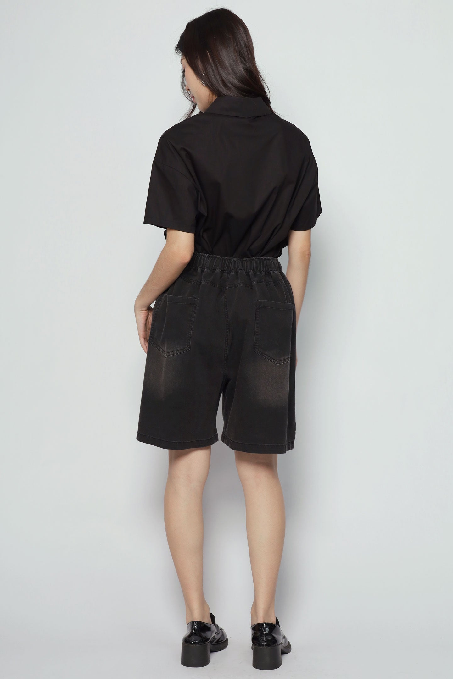 Backorders Dottie Shorts in Black Denim