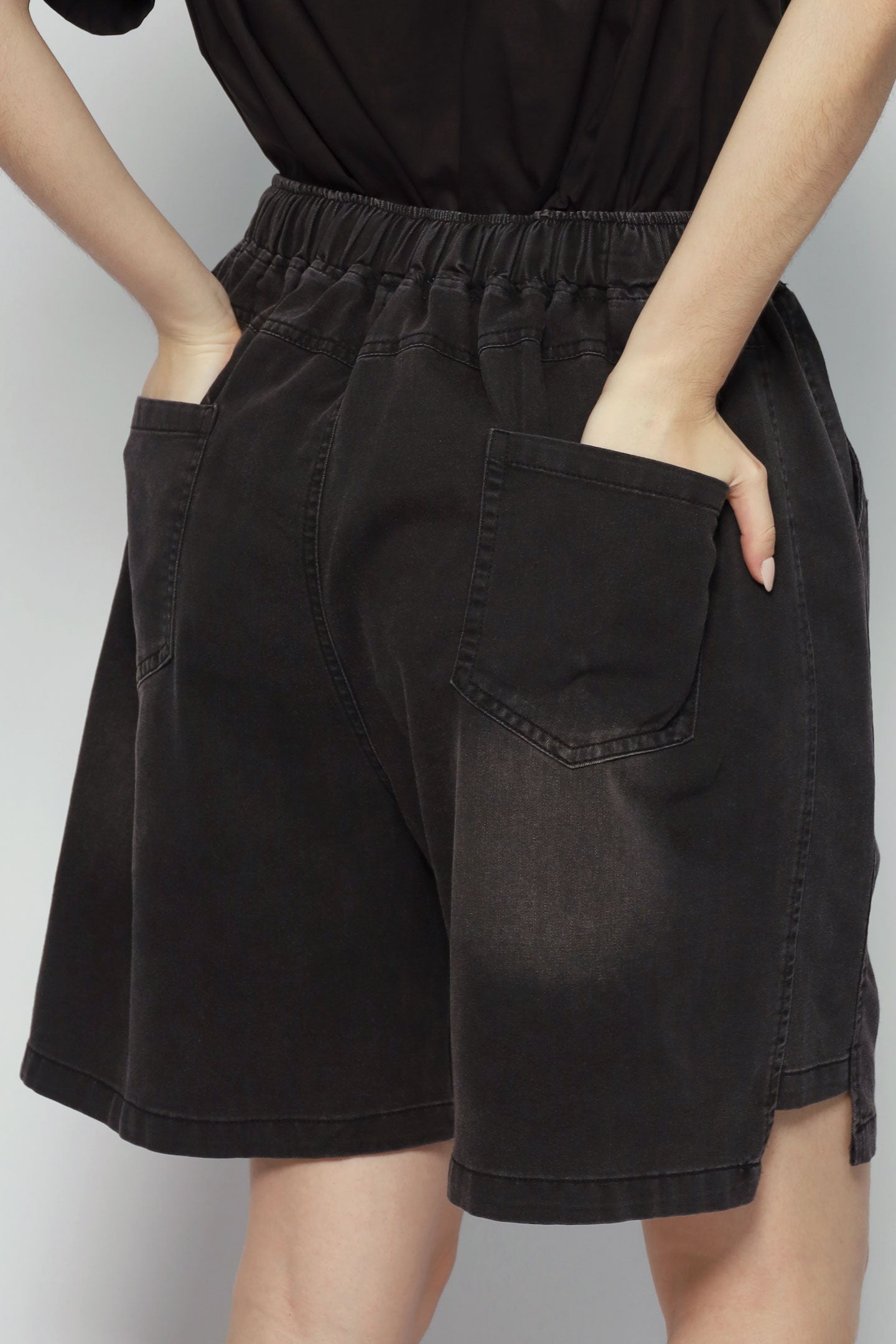 Backorders Dottie Shorts in Black Denim