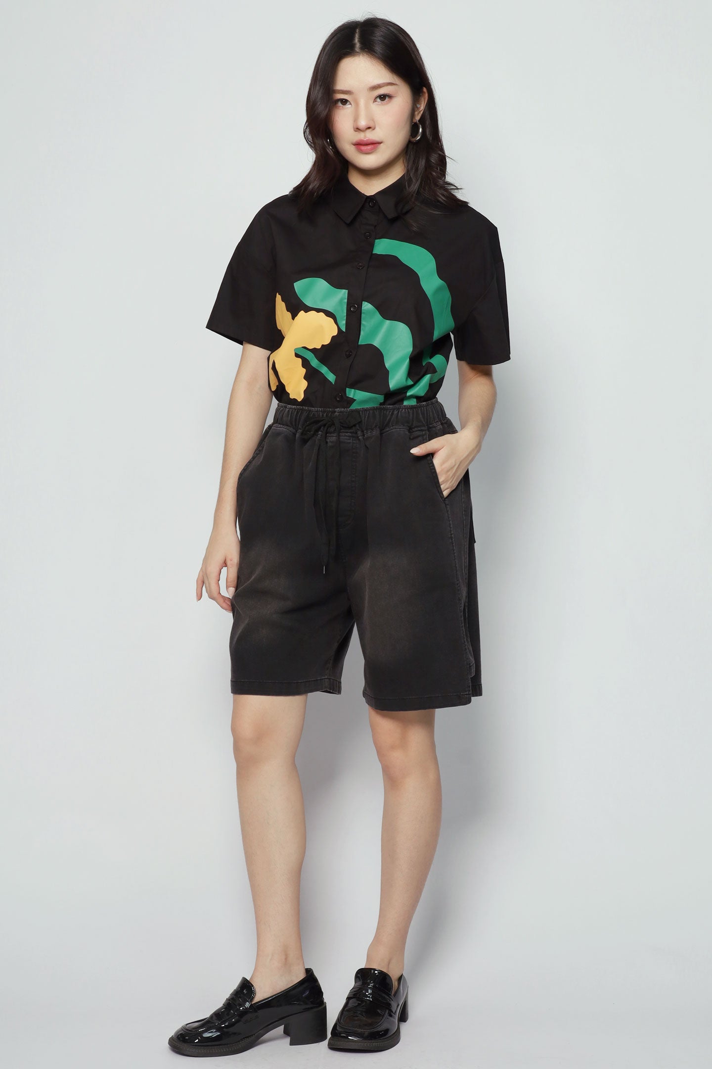 Backorders Dottie Shorts in Black Denim