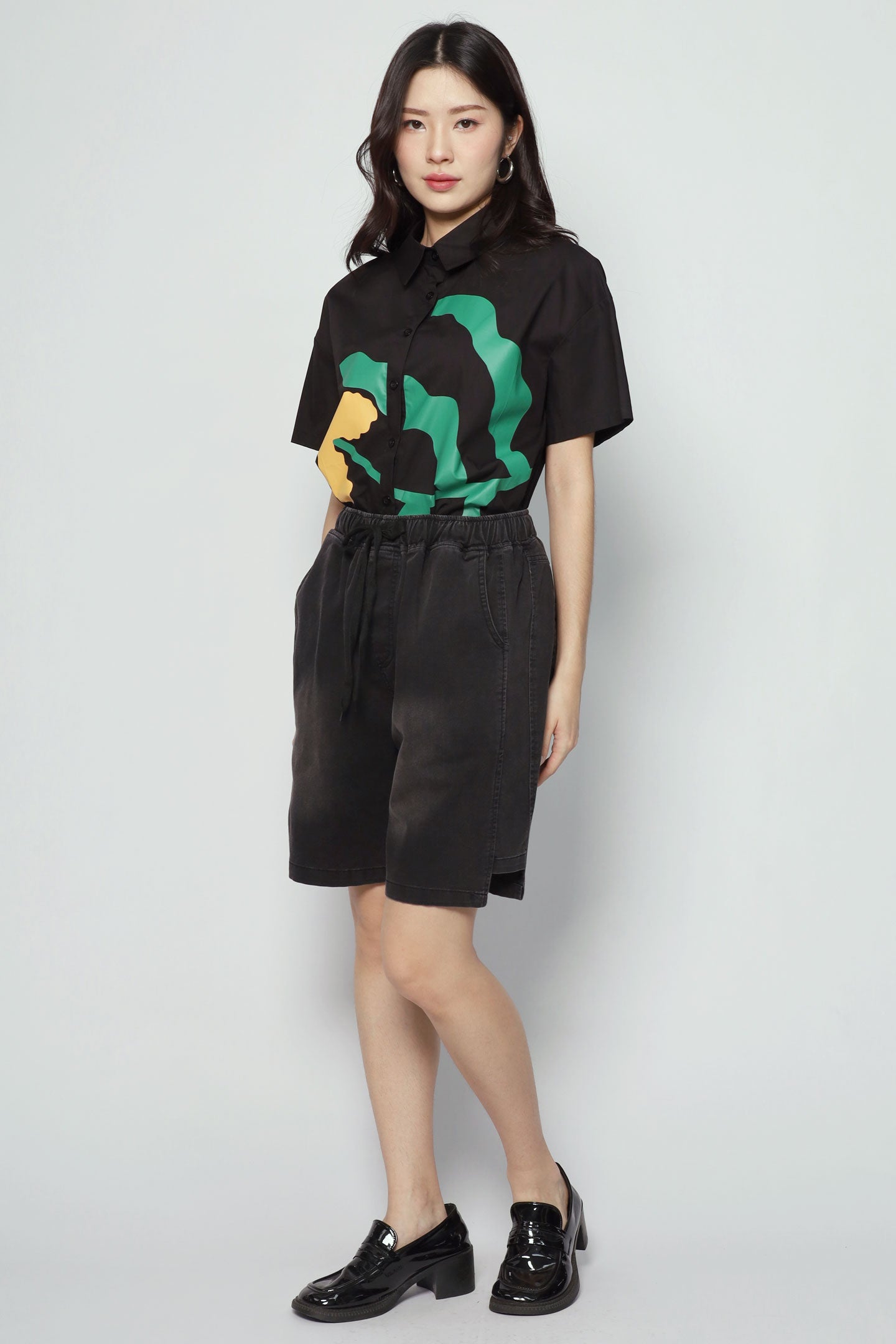 Backorders Dottie Shorts in Black Denim