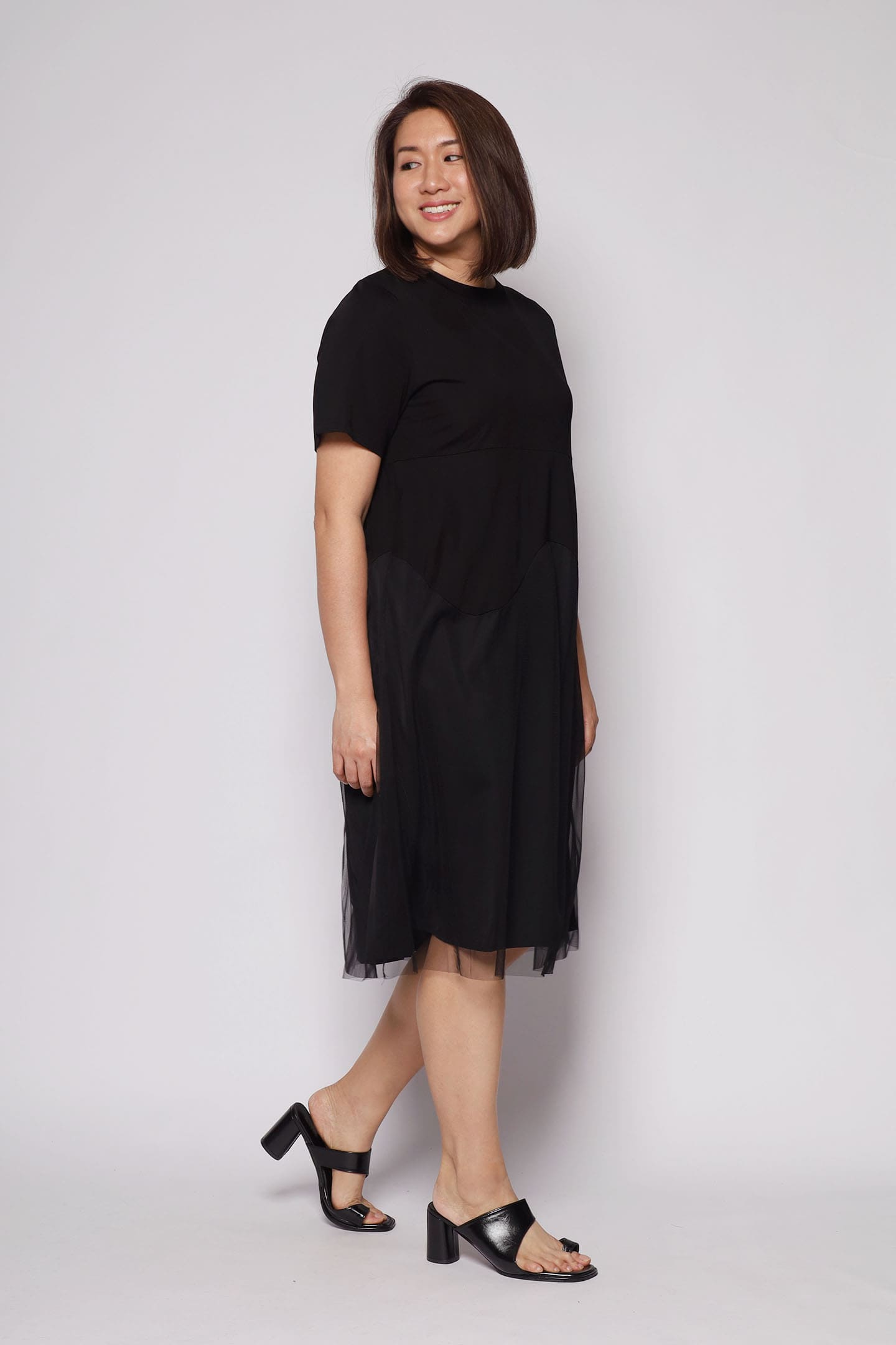 Dozo Mesh Dress in Black