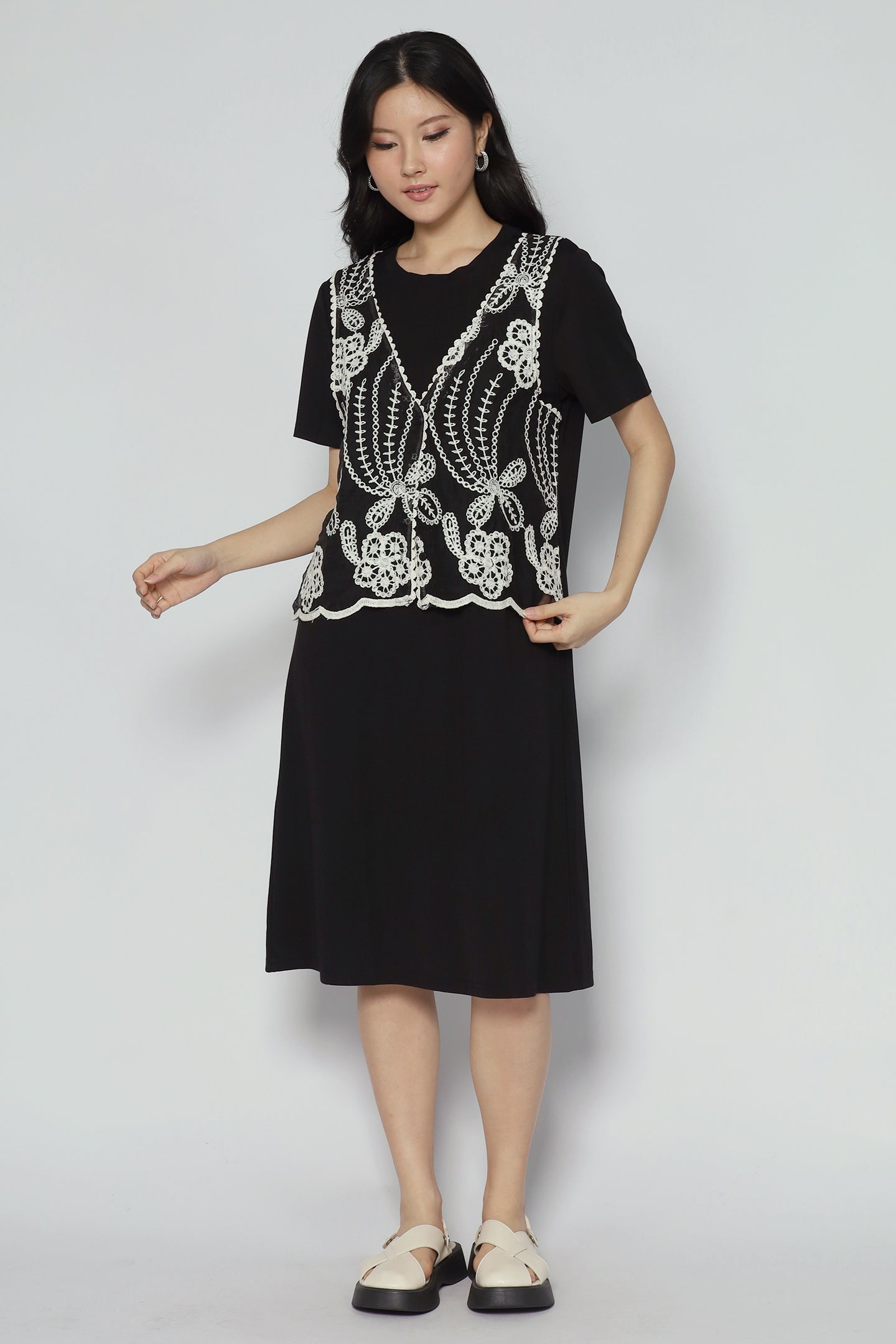 Evin Crochet Vest Dress