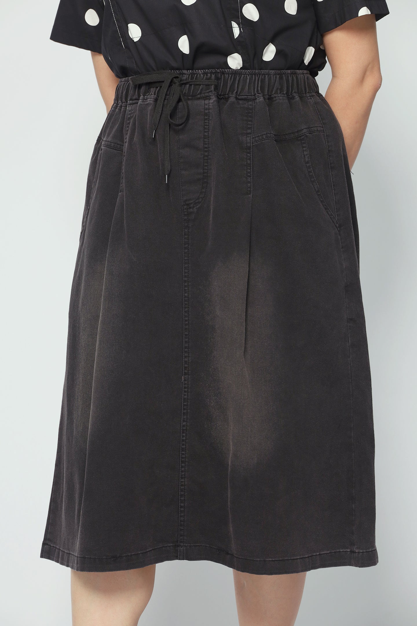 Eva Skirt in Black Denim