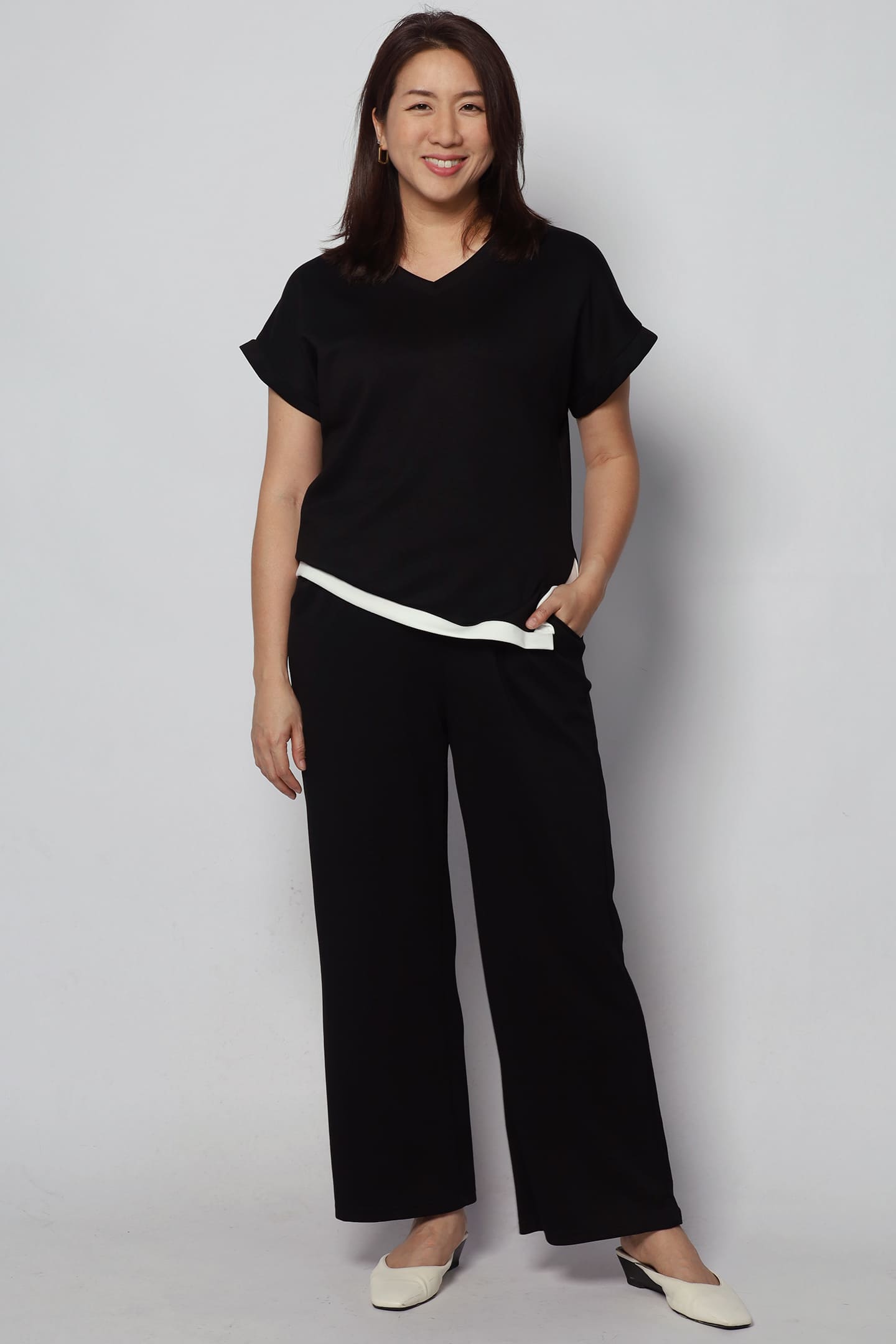 PO - Elite 2 in 1 Top and Pants Set in Black