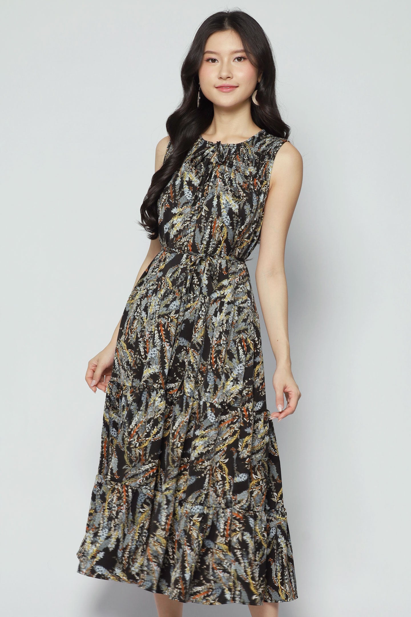 Backorders - Elysia Dress in Muted Ferns