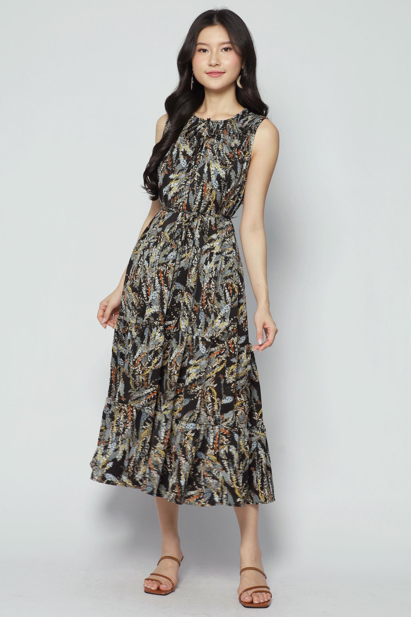 Backorders - Elysia Dress in Muted Ferns