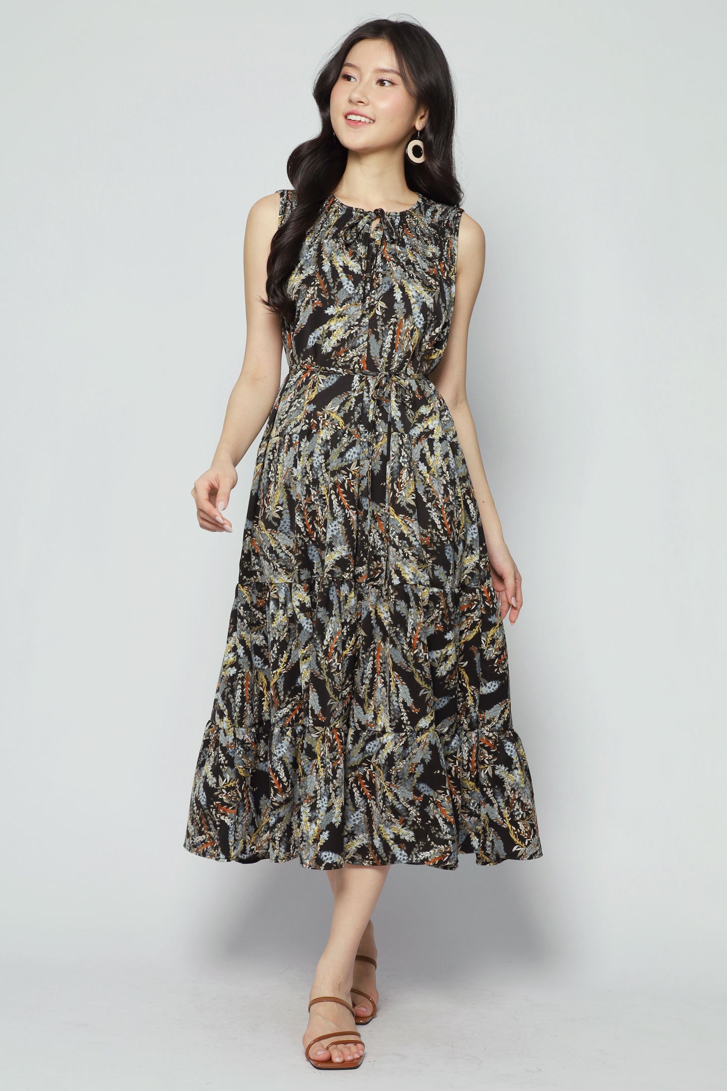 Backorders - Elysia Dress in Muted Ferns