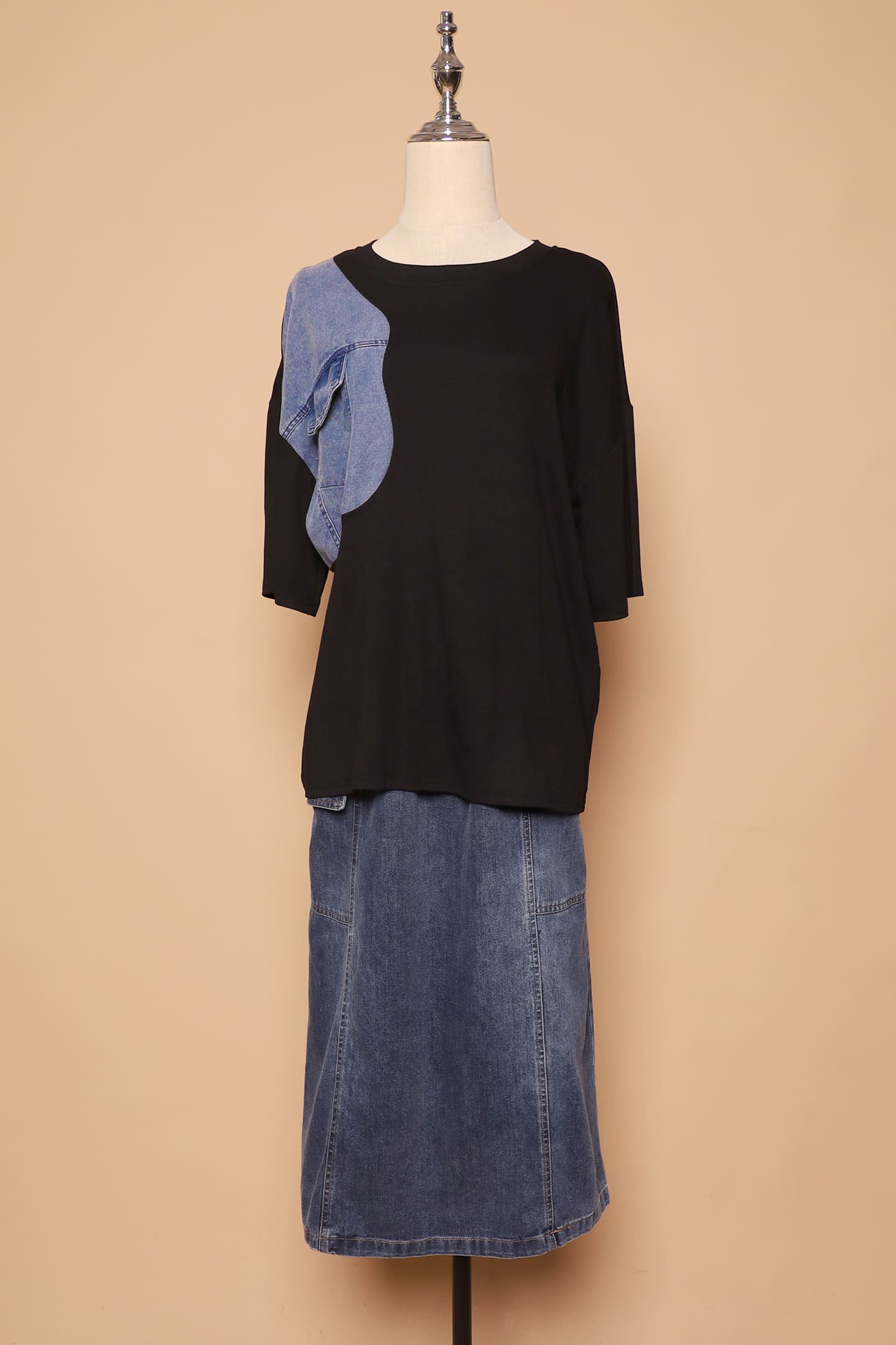 PO - Emilia Top in Denim Black