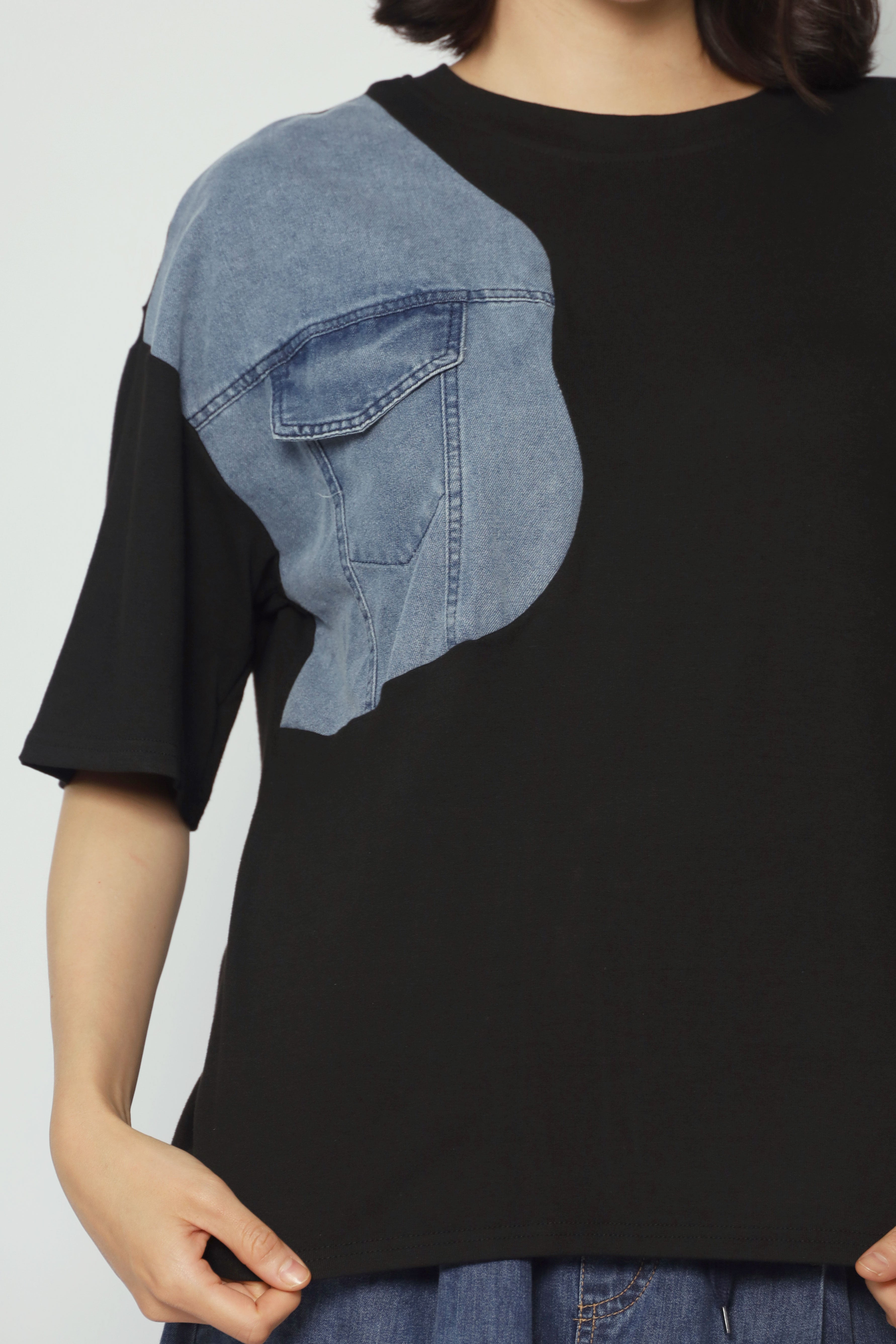 Emilia Top in Denim Black