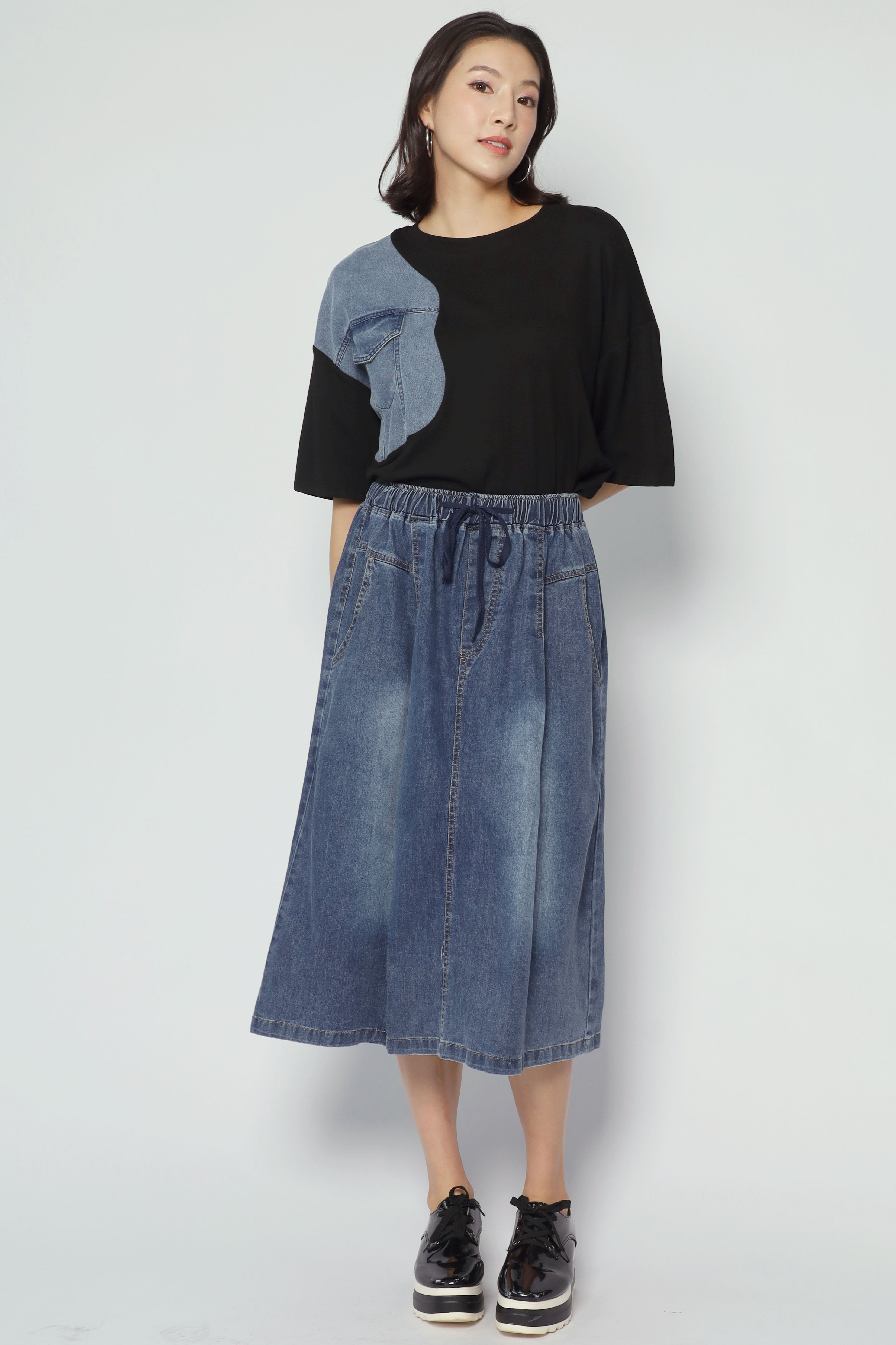 Eva Skirt in Blue Denim