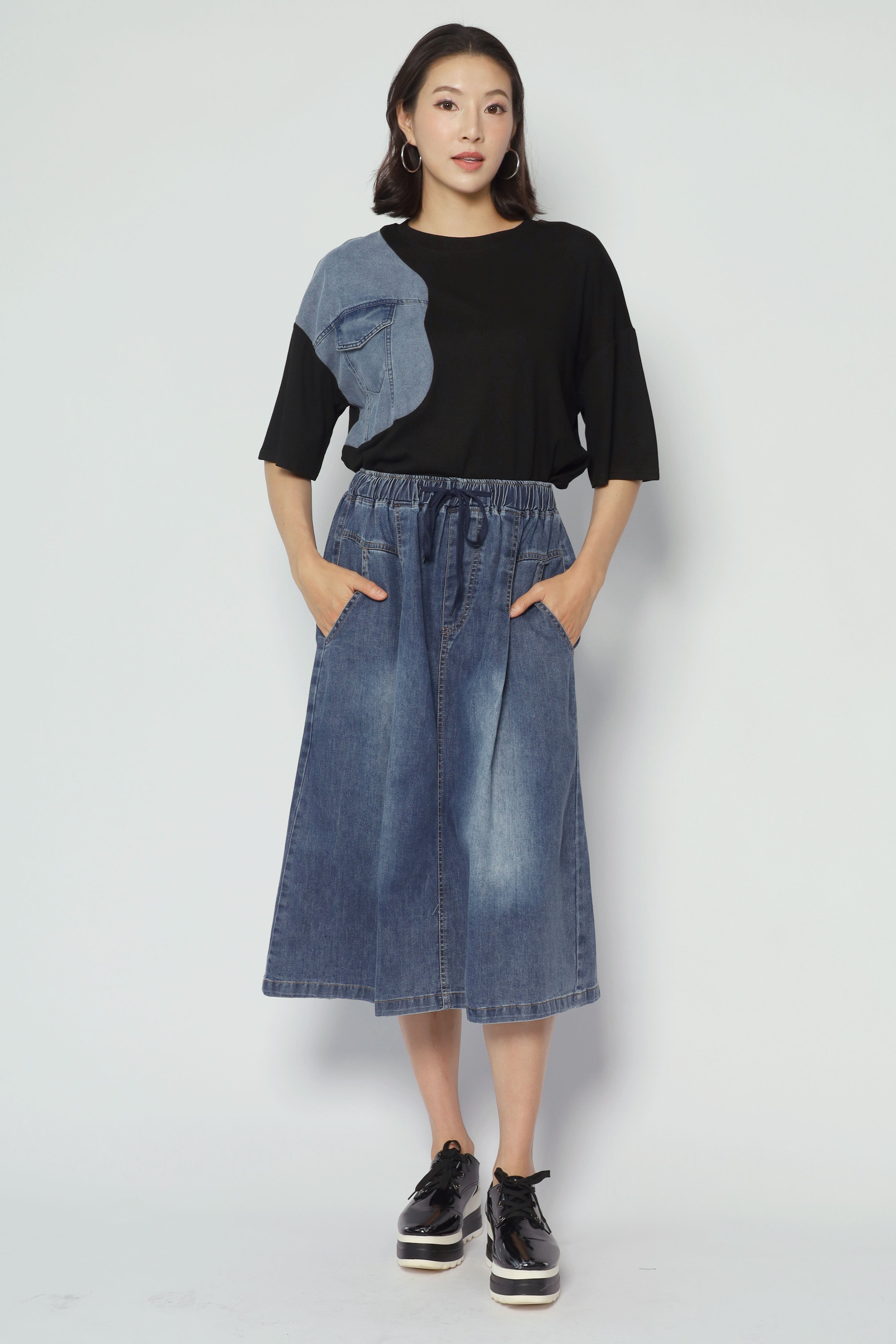 Eva Skirt in Blue Denim