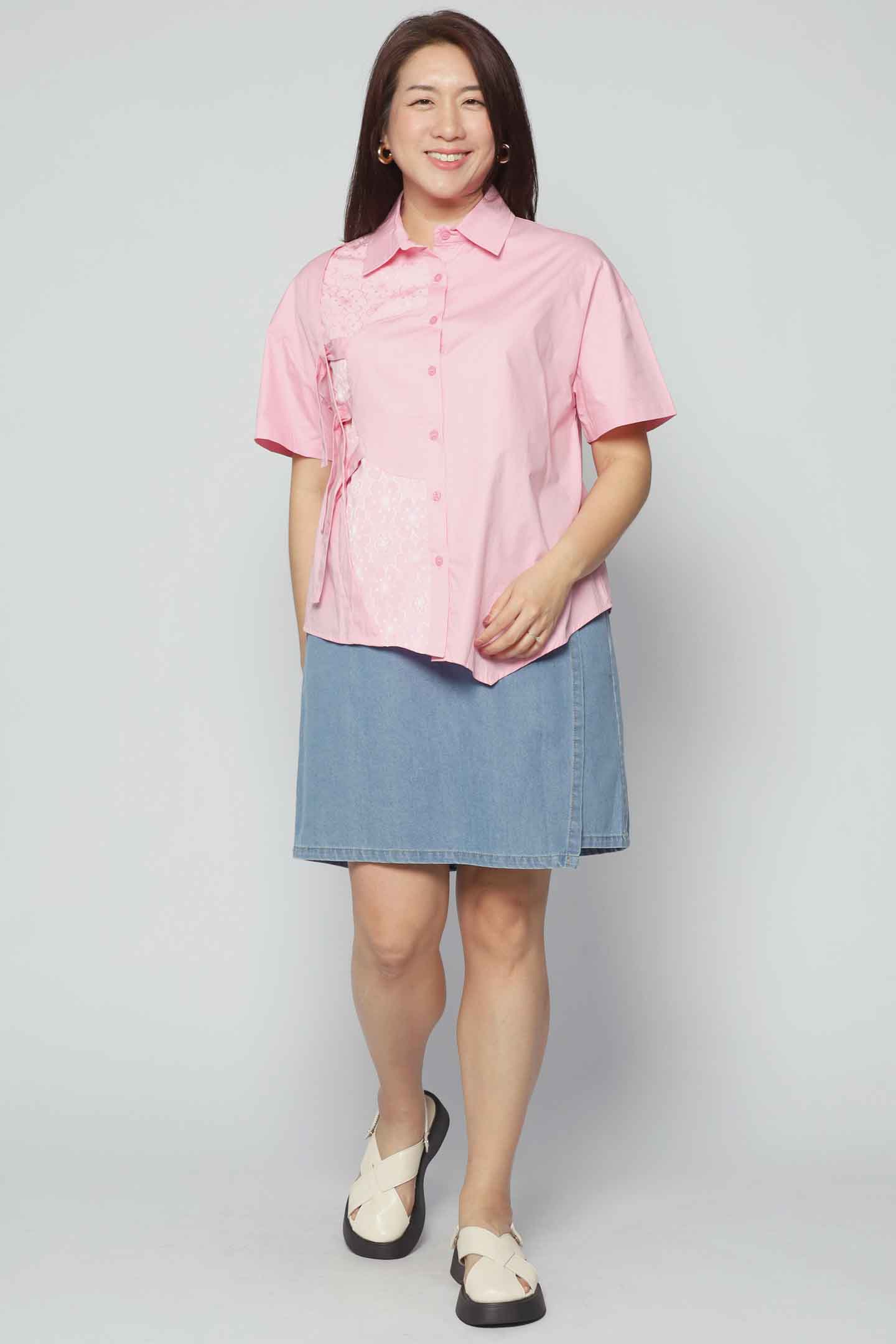 Fayla Floral Shirt in Pink