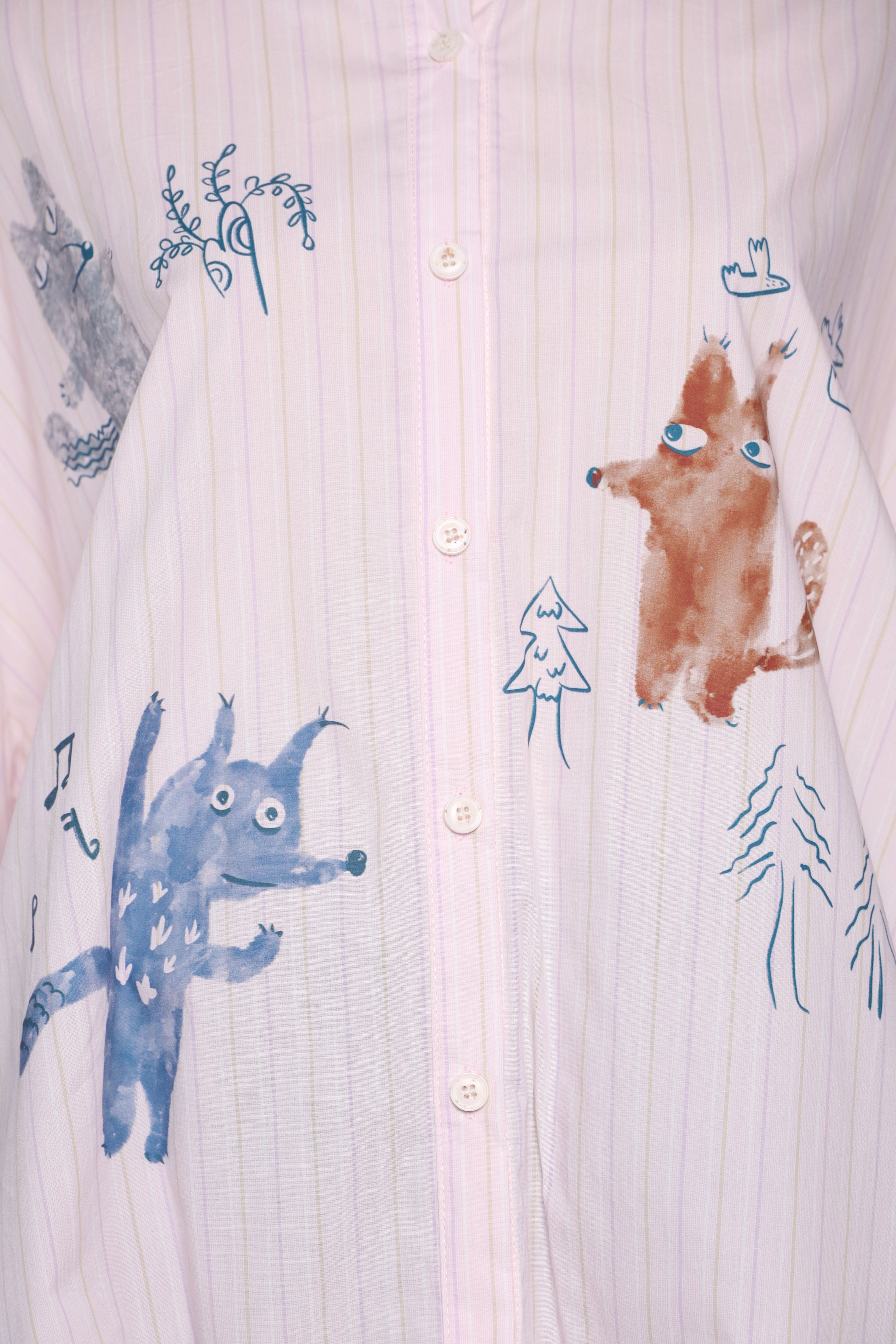 PO - Fuzzy Howl Shirt in Pink