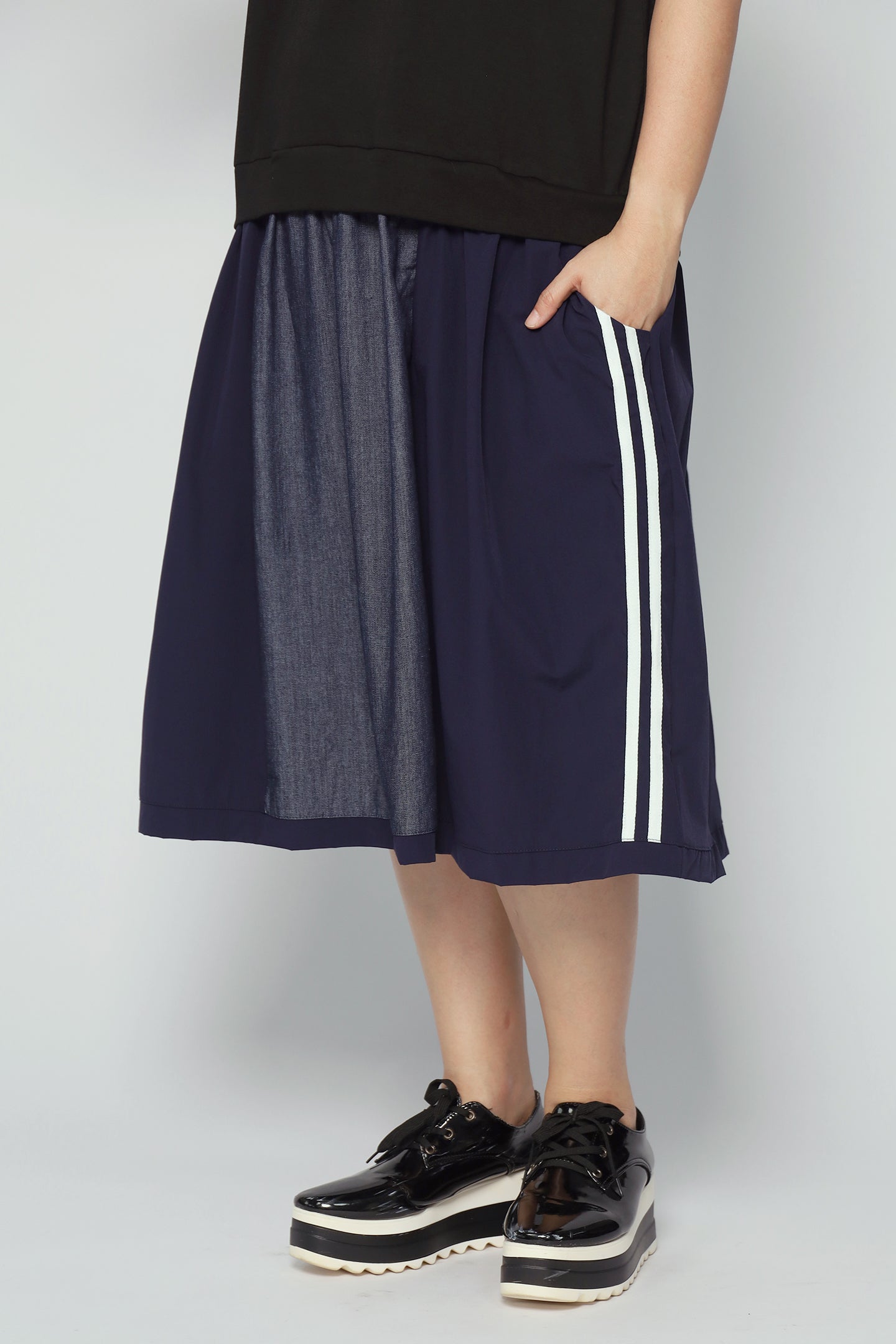 Backorders Gabe Dress in Black Denim