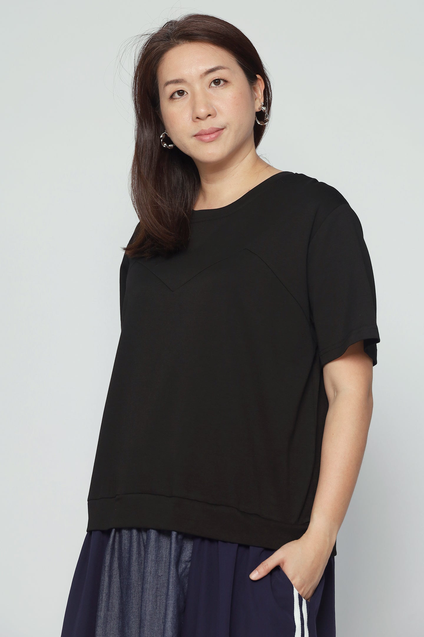 Backorders Gabe Dress in Black Denim