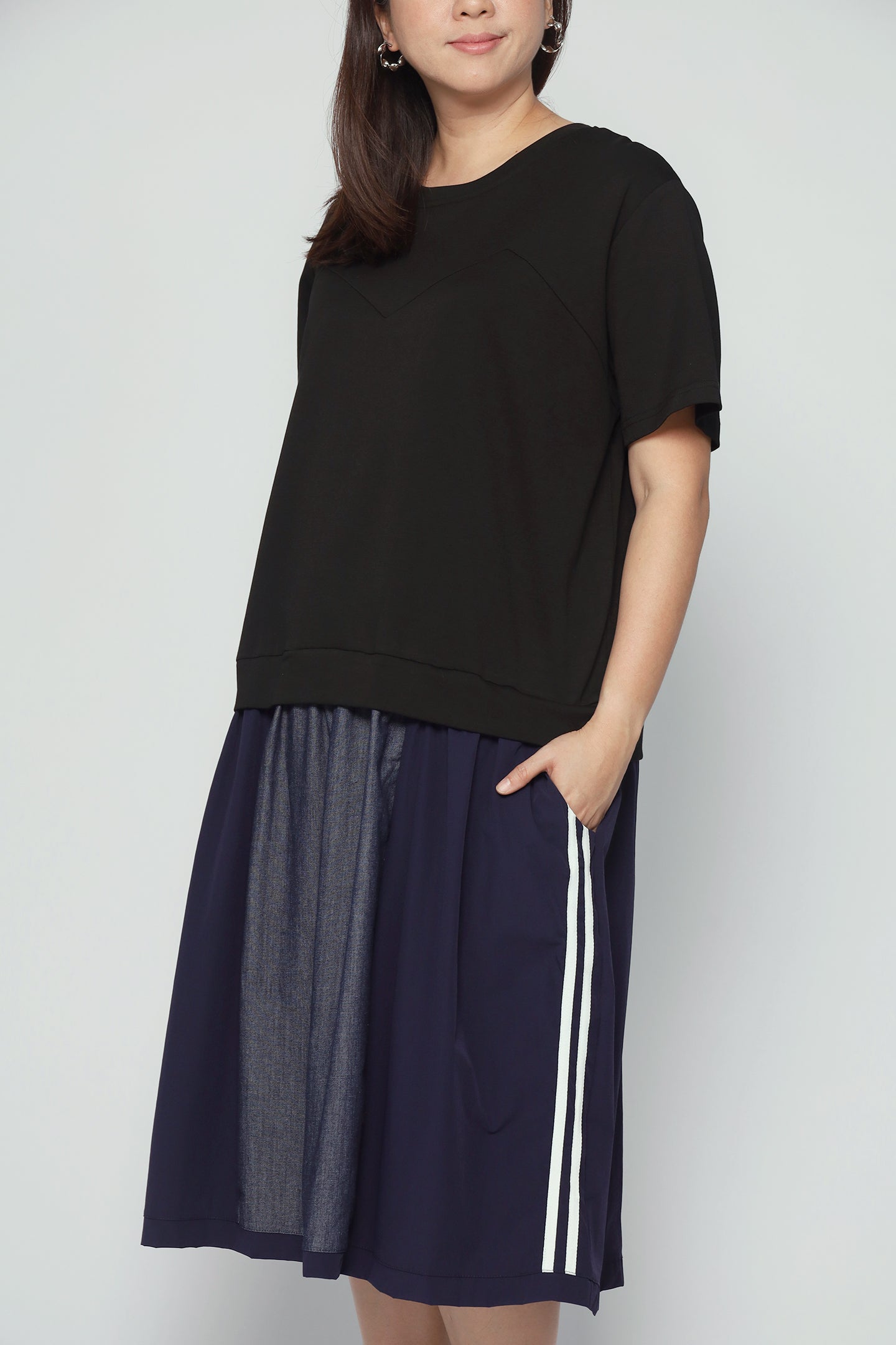 Backorders Gabe Dress in Black Denim