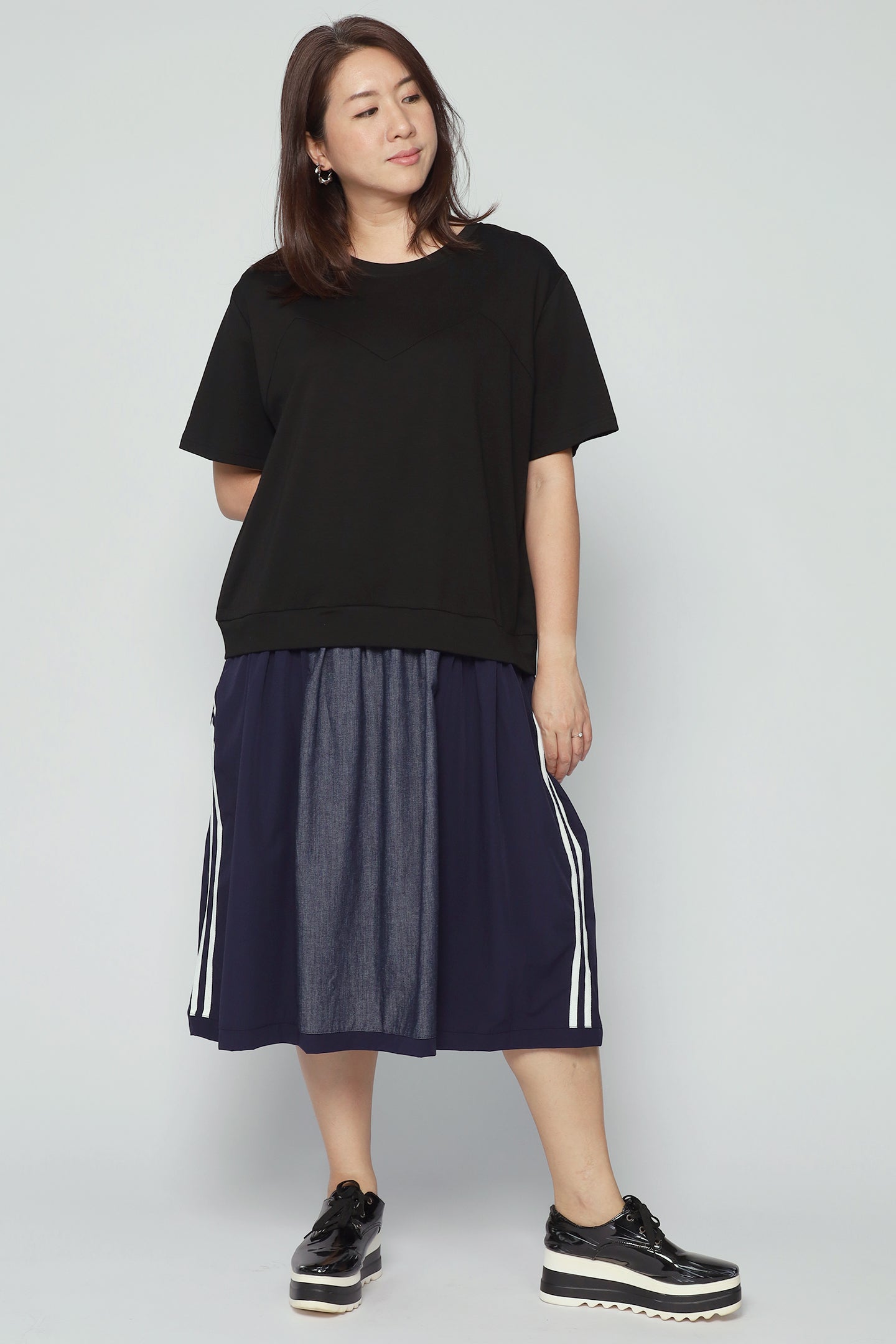 Backorders Gabe Dress in Black Denim