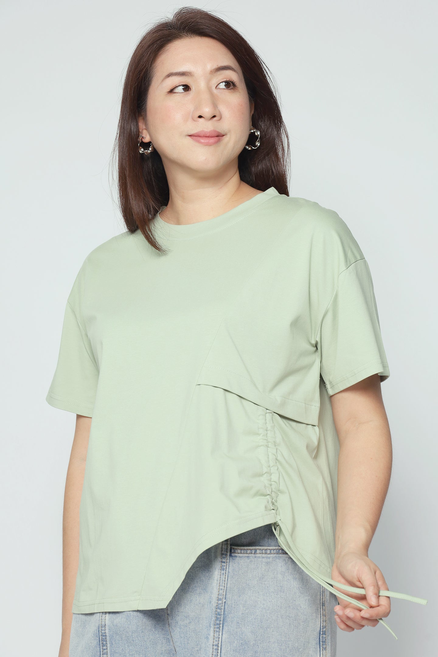Easy By TE - Ginara Drawstring Top in Green