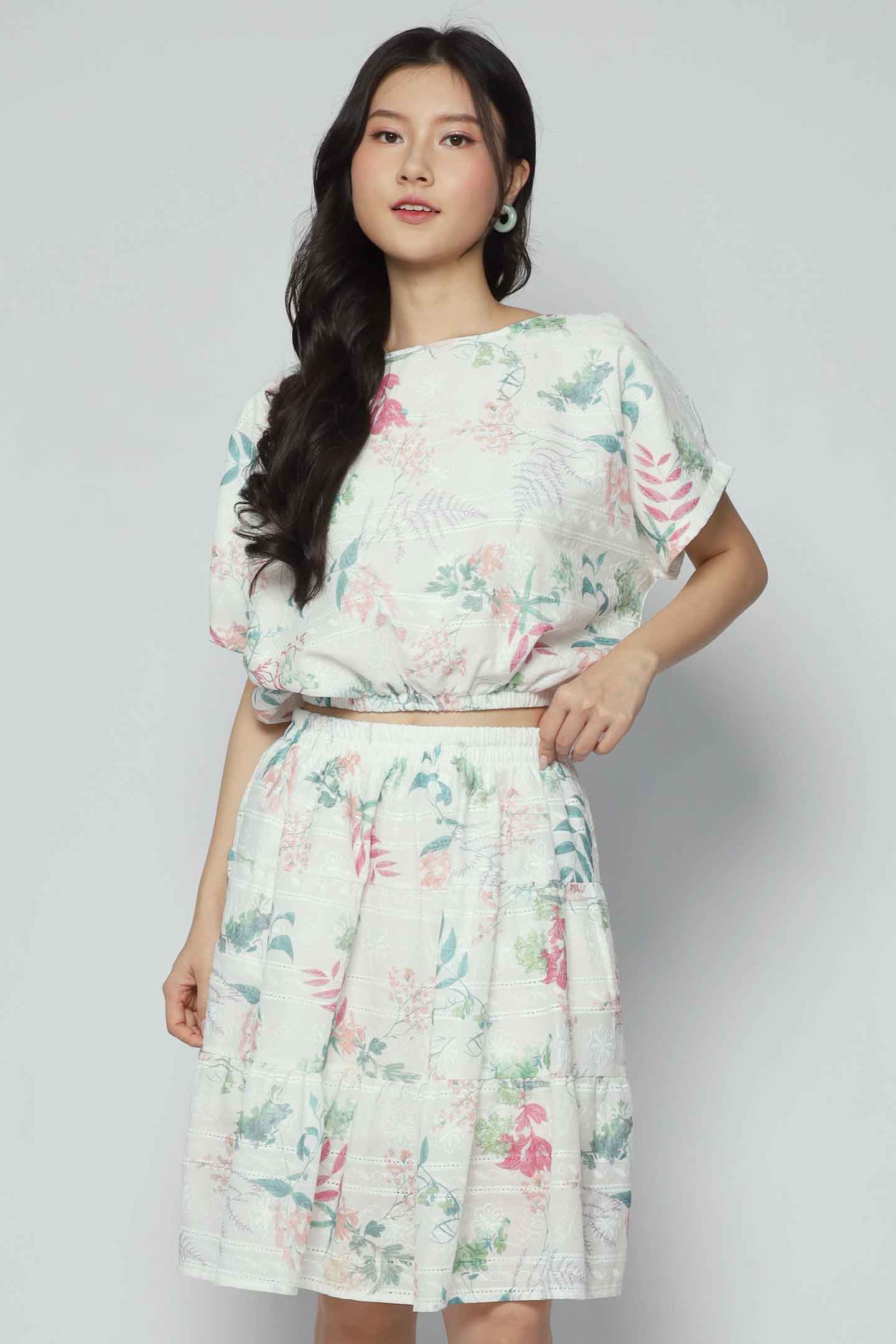 Gem 2 in 1 Petal Harmony Top and Skirt Set