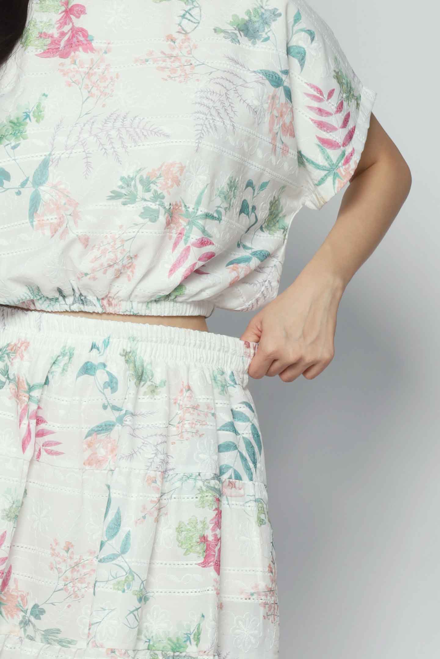 Gem 2 in 1 Petal Harmony Top and Skirt Set