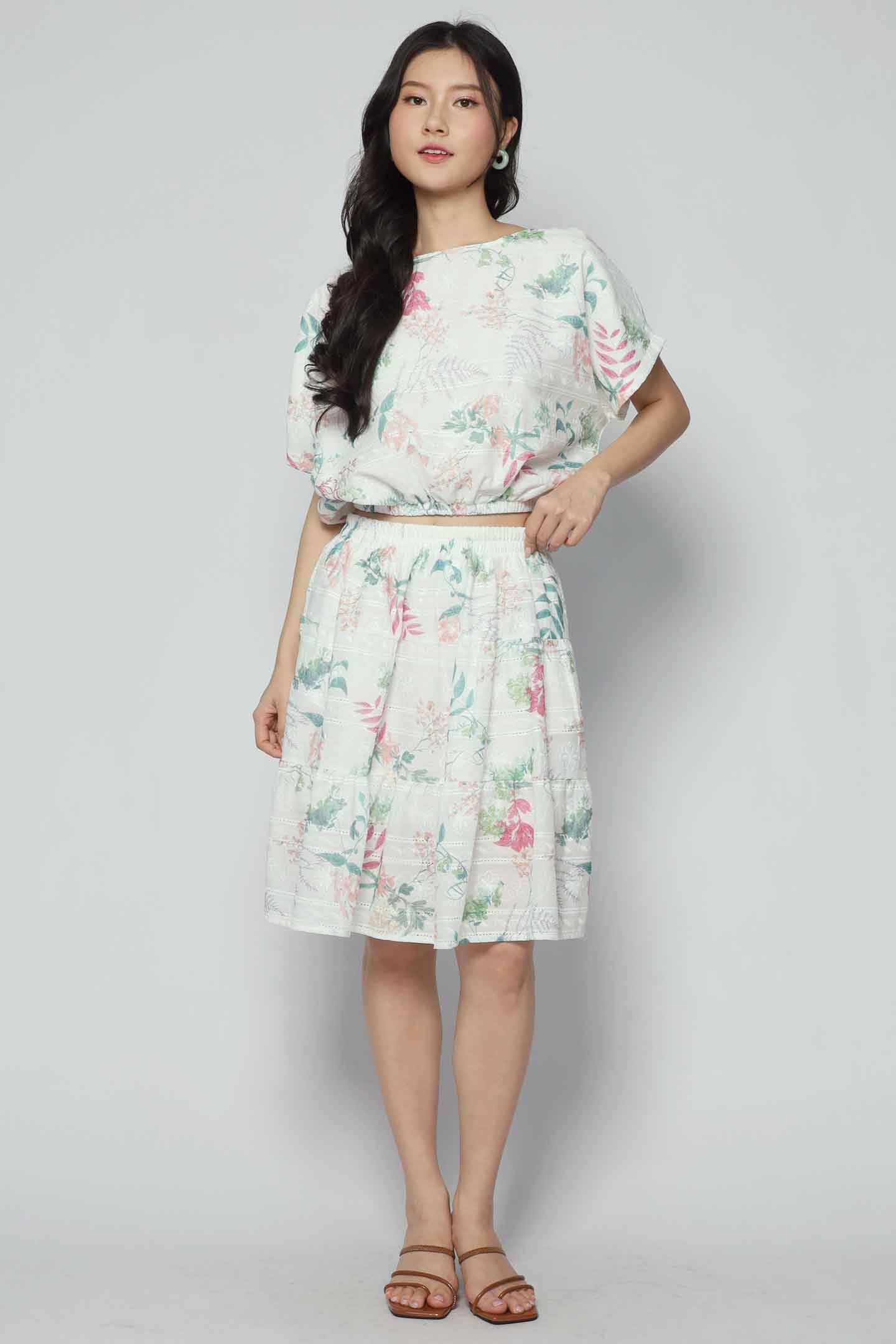 Gem 2 in 1 Petal Harmony Top and Skirt Set